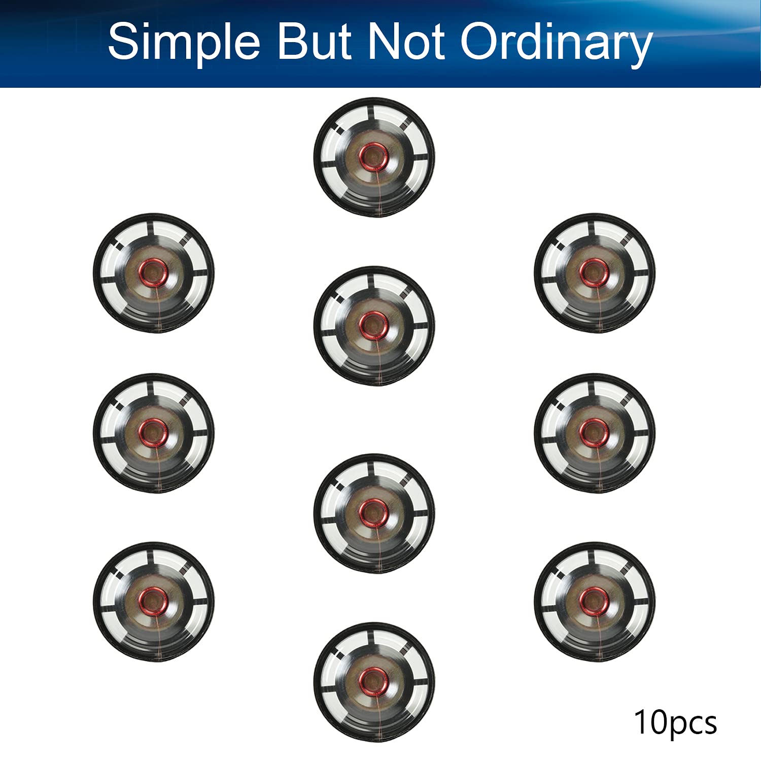 Fielect 10Pcs 29mm Round DIY Magnetic Speaker 0.25W 8 Ohm Internal Magnet Loudspeaker Replacement - Perfect for Mini Audio Projects, DIY Electronics, and Speaker Repair