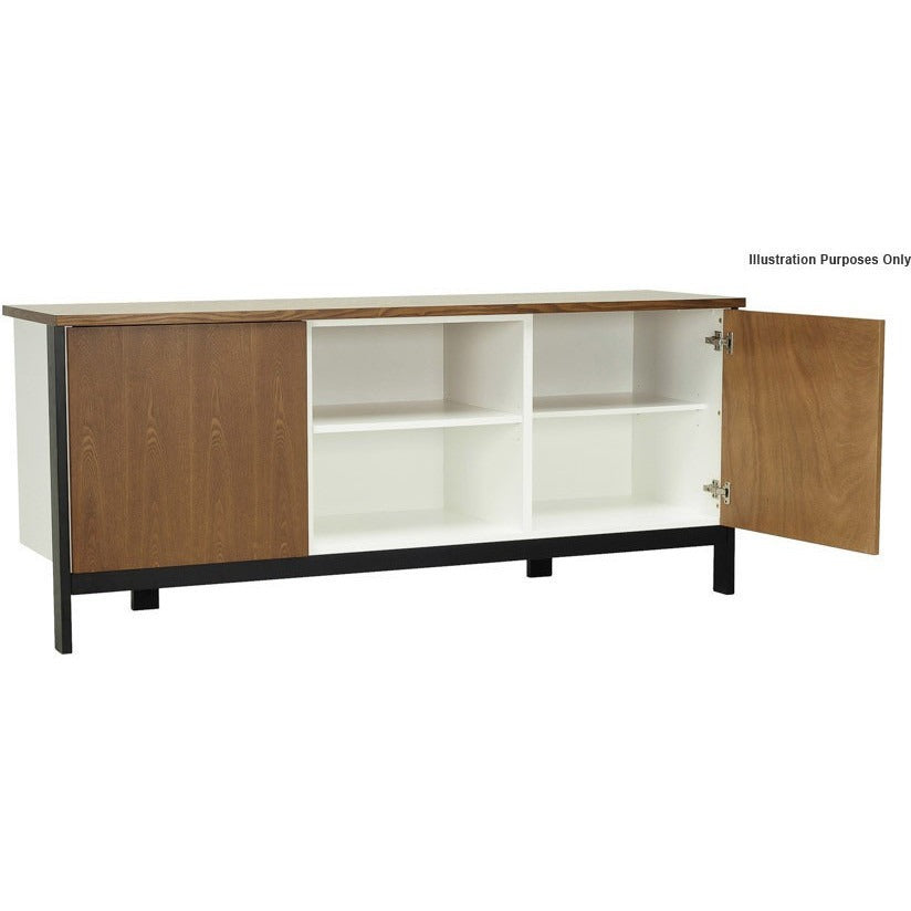 JARVY 186cm Sideboard Buffet Cabinet - Natural & Grey Finish for Dining Room, Living Room, or Entryway Storage