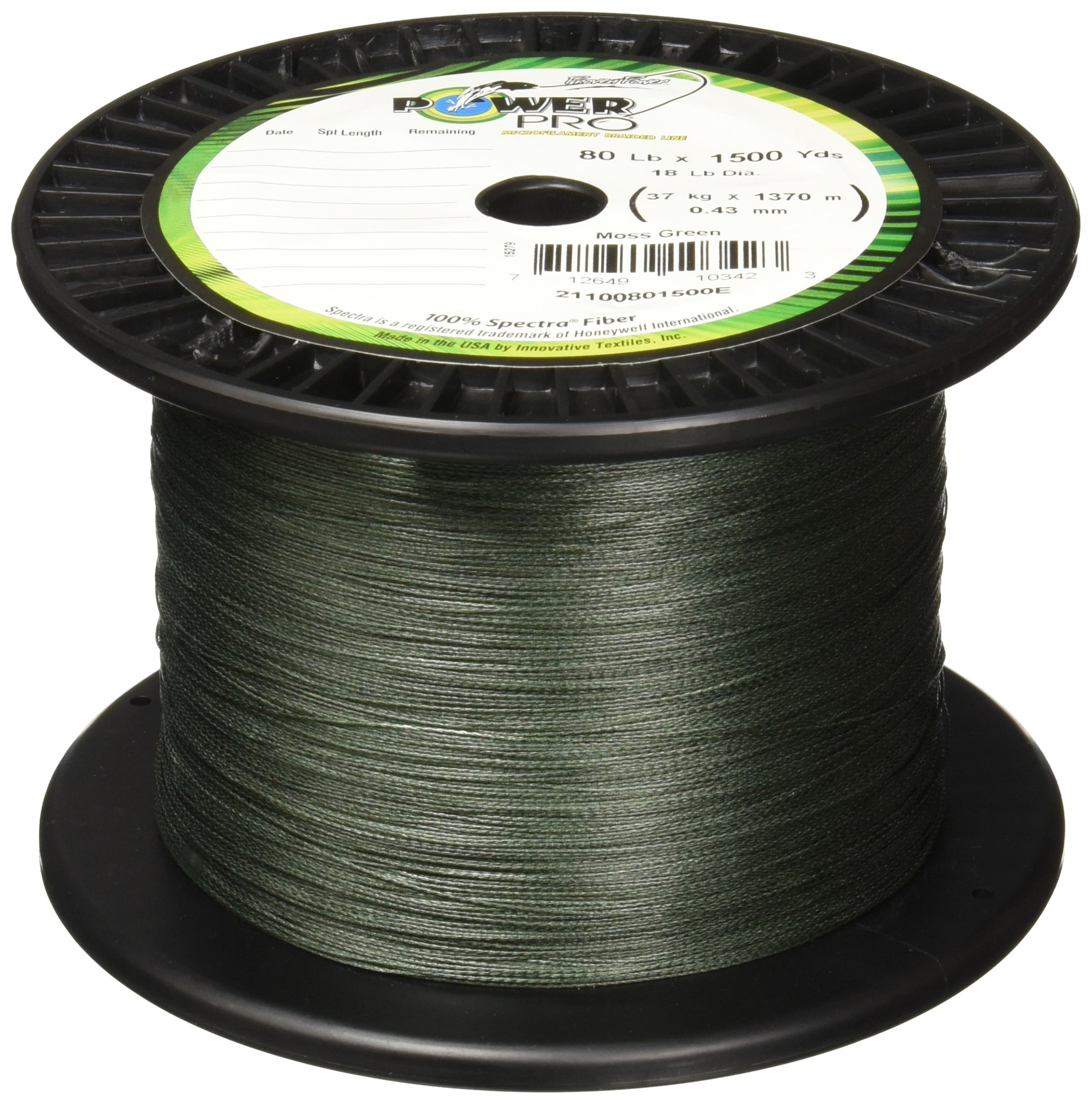 Power Pro Spectra Fiber Braided Fishing Line - High Strength Saltwater & Freshwater Fishing Line for Bass, Trout & Saltwater Game Fish - Perfect for Casting, Trolling & Deep Sea Fishing