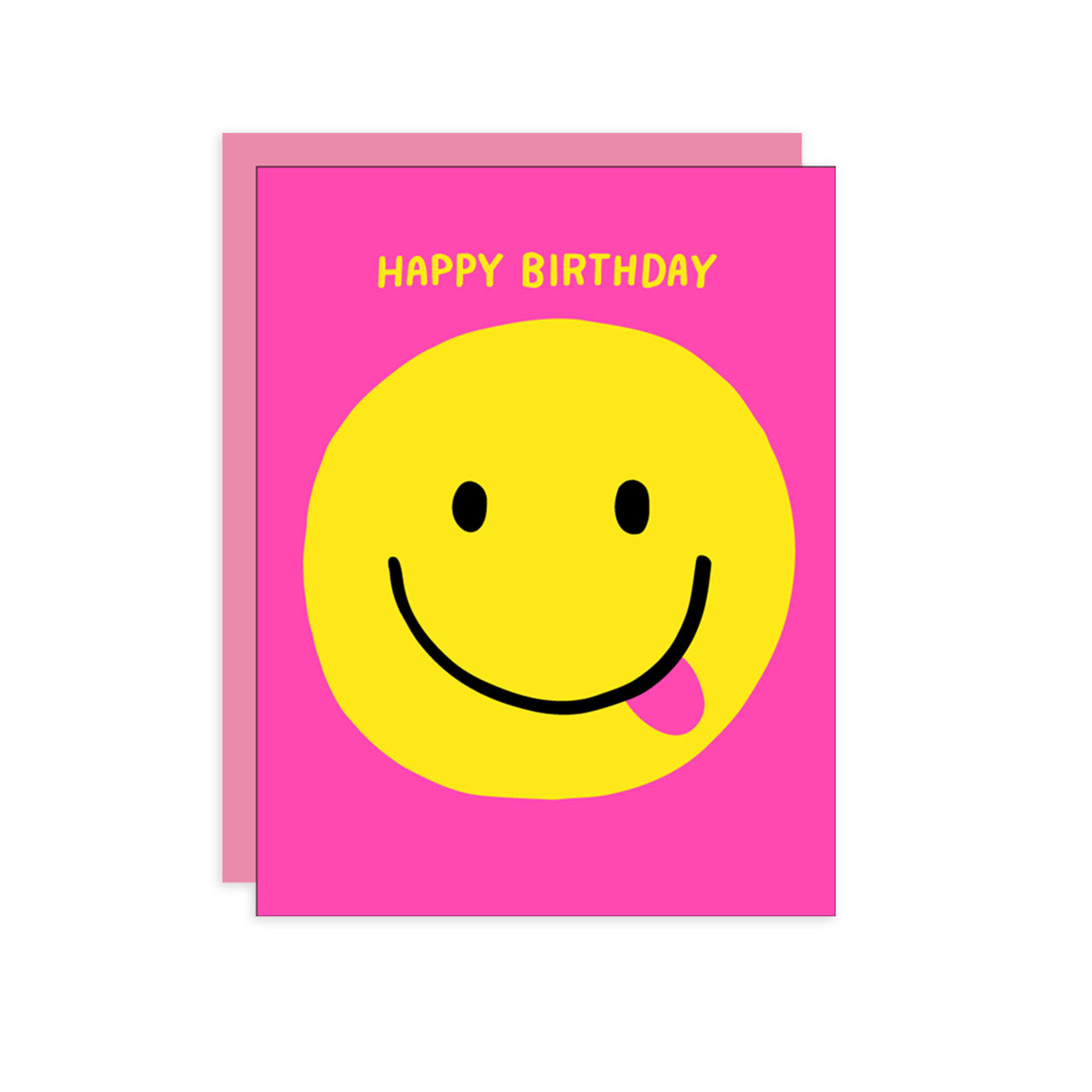 Happy Face Birthday Greeting Card - Funny & Cute Birthday Card for Friends & Family - Perfect for Birthday Parties & Special Occasions