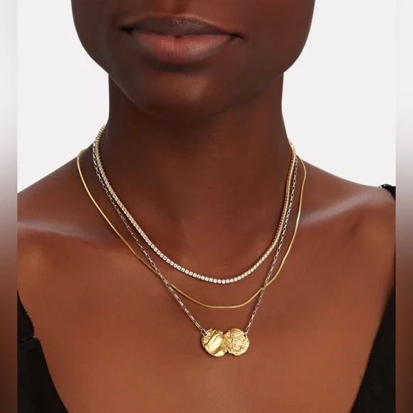 Tish Tennis Necklace - 14K Gold Plated Diamond-Cut Cubic Zirconia Choker | Perfect for Weddings, Parties & Special Occasions