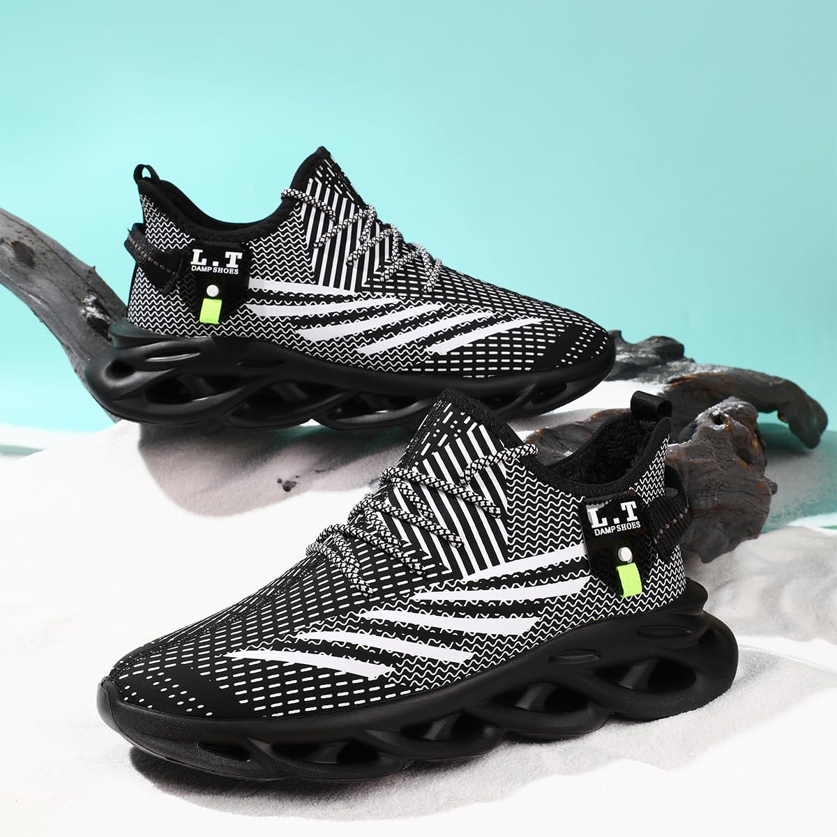 Men's Running Shoes - Lightweight Breathable Tennis Sneakers for Gym, Workout & Training - Non-Slip Comfortable Athletic Shoes for Jogging & Sports (Black) - Perfect for Outdoor Running, Gym Sessions & Daily Wear