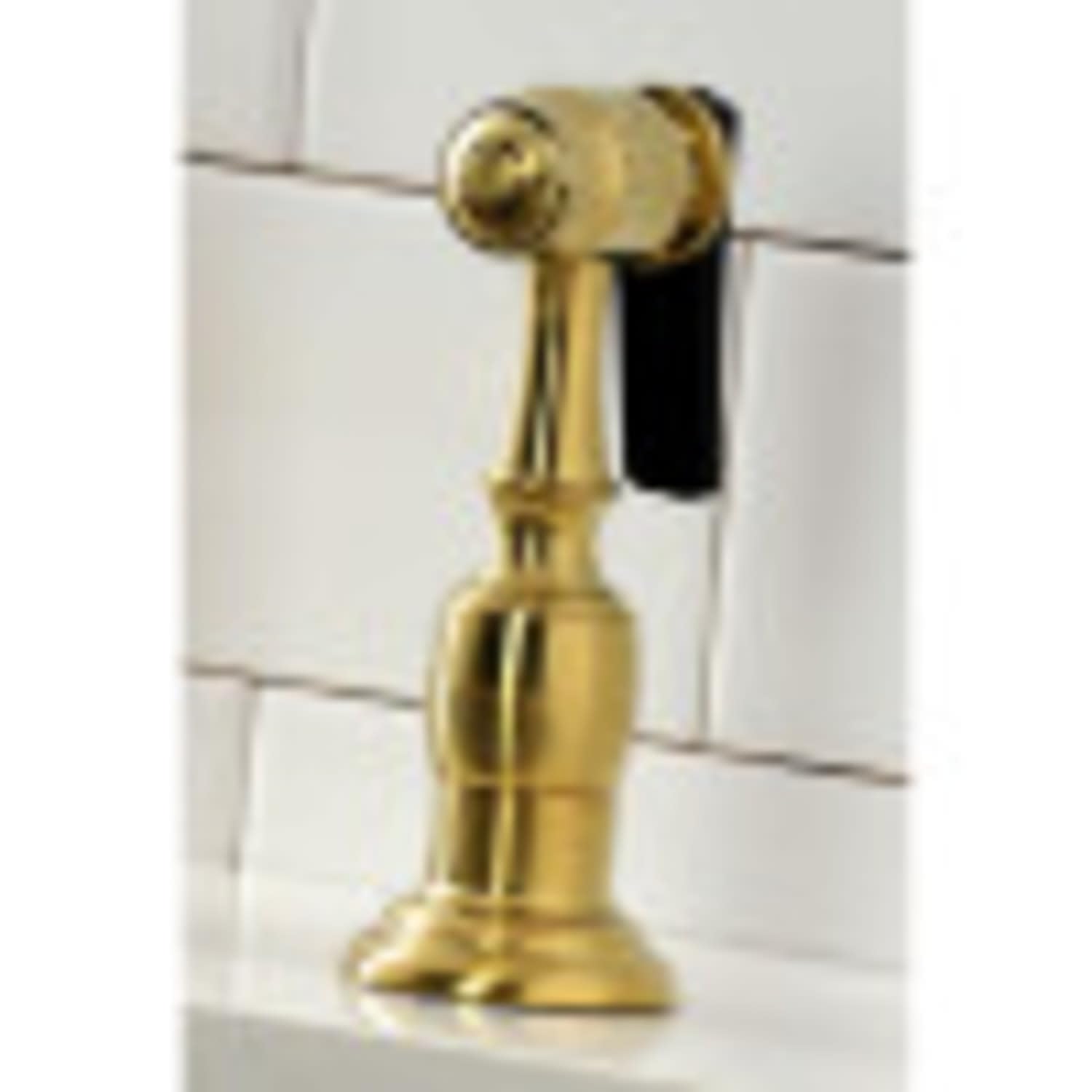 Kingston Brass Heritage 8-Inch Center Kitchen Faucet with Side Sprayer - High Arc Pull-Out Sprayer for Modern Kitchen Sink, Perfect for Washing Dishes and Filling Pots