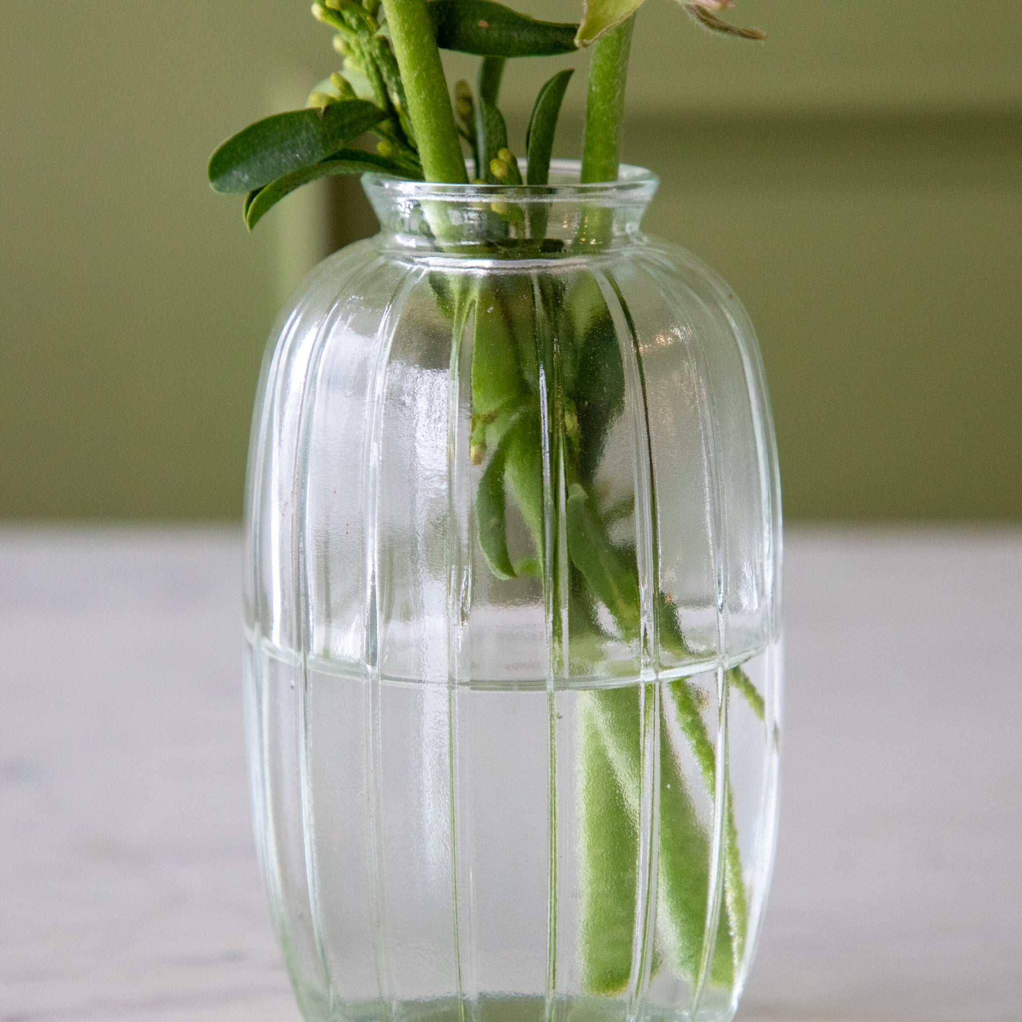 Elegant Glass Bud Vase for Flowers - Small Floral Centerpiece for Weddings, Home Decor, and Table Settings