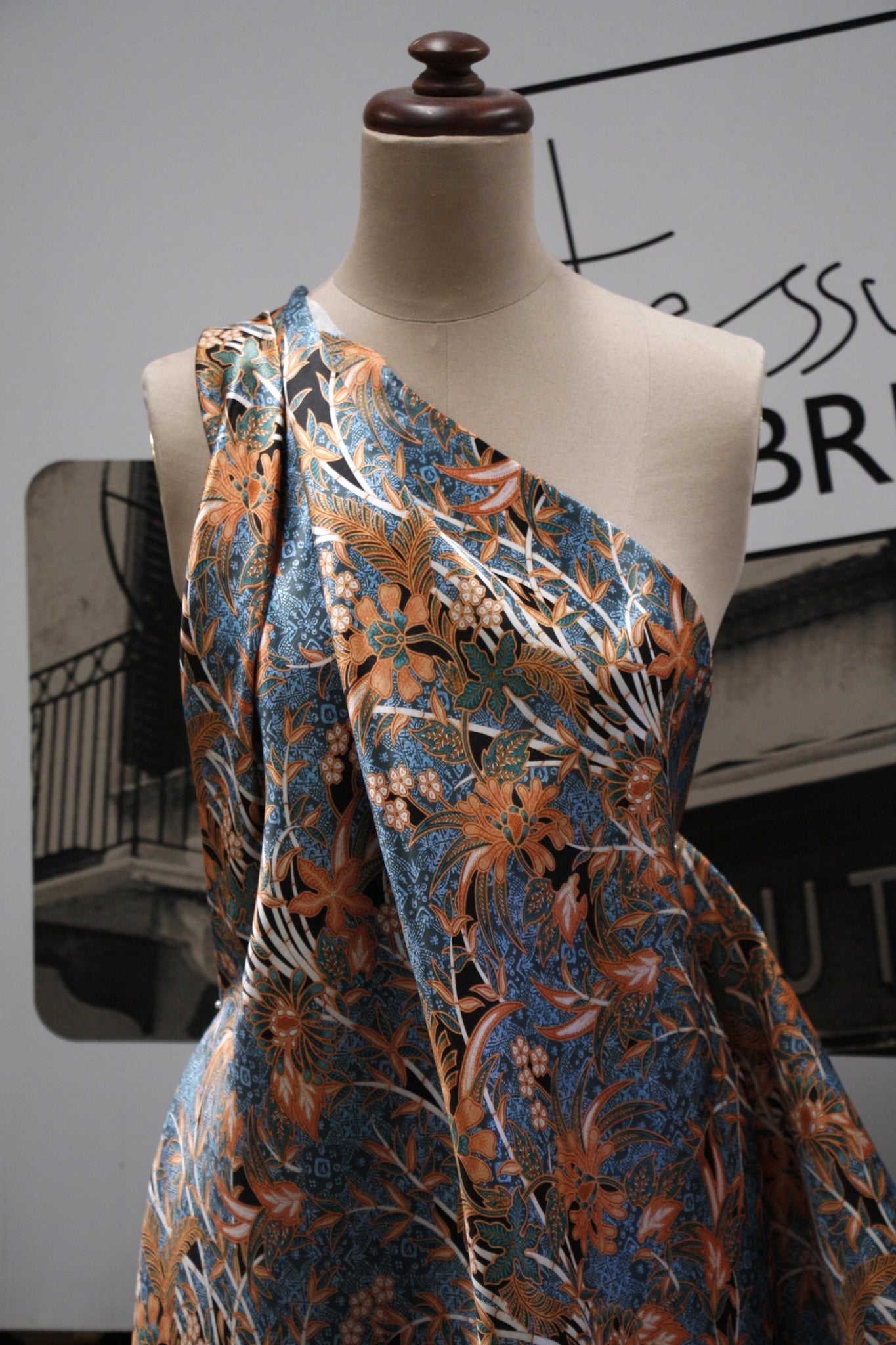 Blue Batik Garden Dress - Floral Printed Summer Maxi Dress for Women - Perfect for Beach, Vacation, and Outdoor Parties