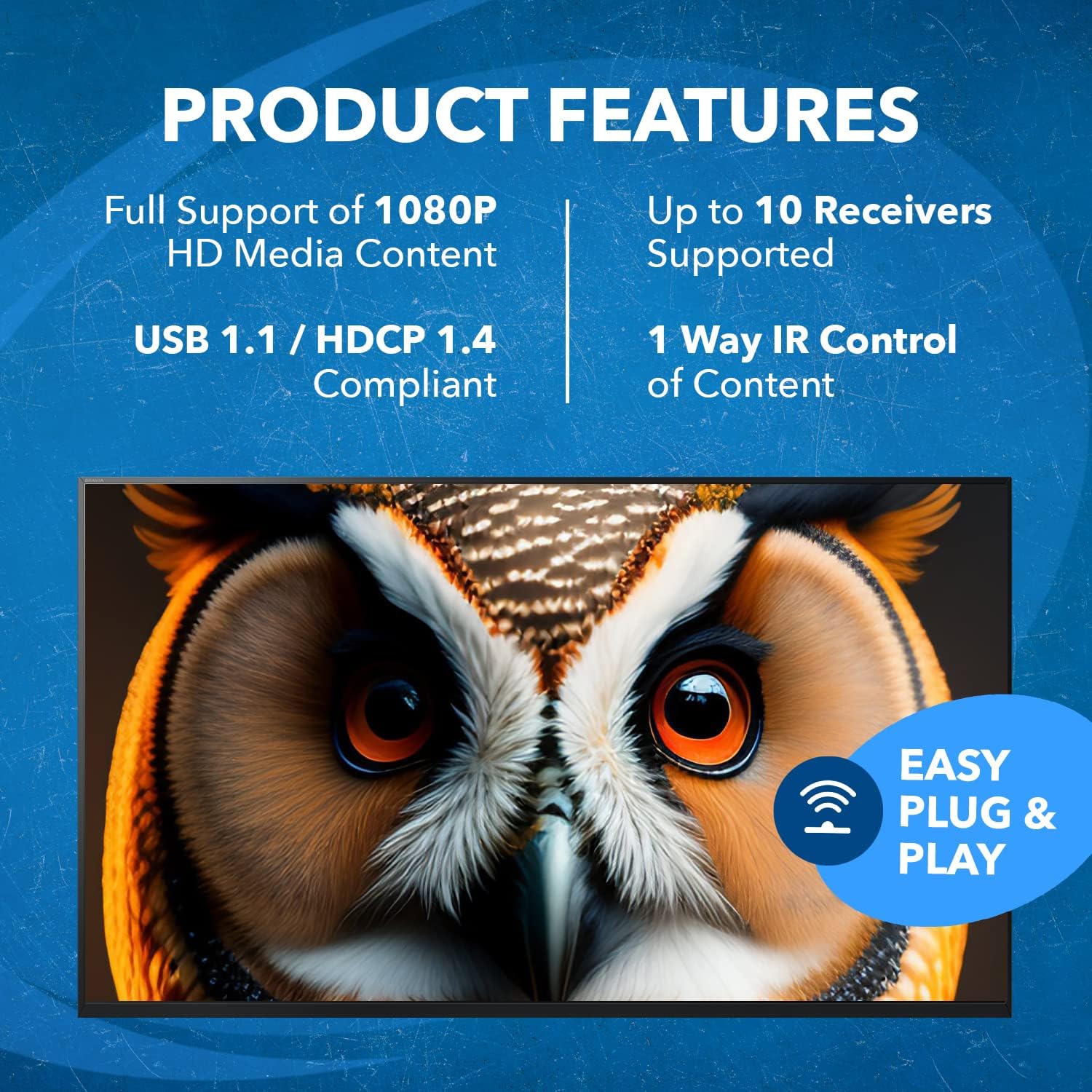 OREI KVM Over IP HDMI Extender - 1080p HD Video & USB Remote Control via Single CAT5e/CAT6A/CAT7 Cable - Up to 492ft Range - Perfect for Home Office, Data Centers & Remote PC Management