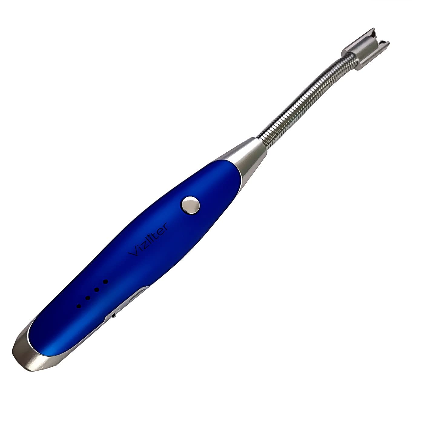 Rechargeable Electric Lighter for BBQ, Candle & Outdoor - Windproof & Splashproof (Blue)