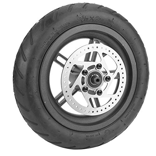 8.7inch Electric Scooter Wheel Hub Tire - Replacement Rear Wheel with Disc Brake for Xiaomi M365 (Black) | Durable Scooter Accessories for Commuting & Urban Travel
