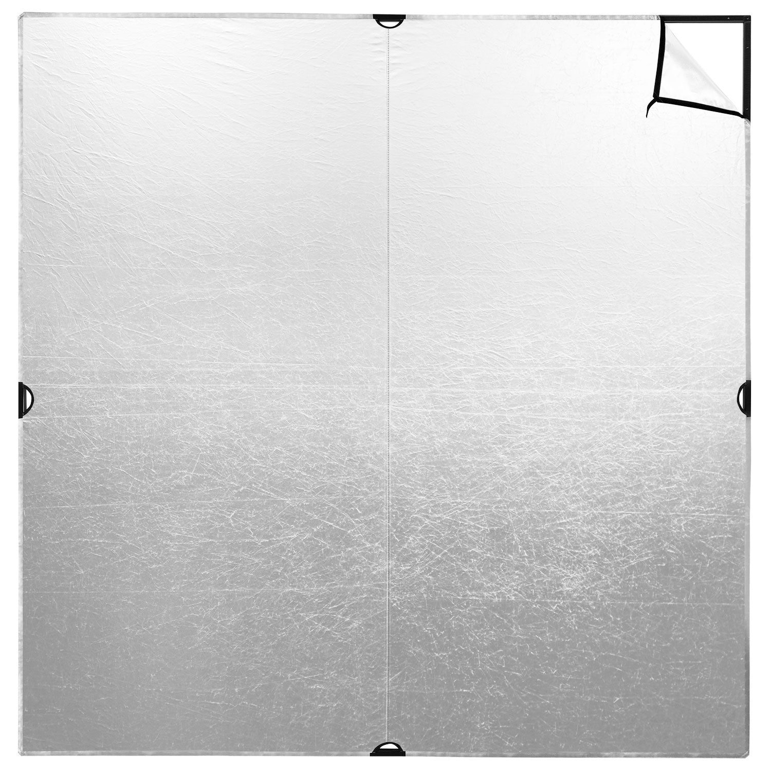 Scrim Jim Cine 2-in-1 Silver/White Bounce Fabric (8' x 8') - Professional Photography & Video Lighting Diffuser for Studio and Outdoor Shoots