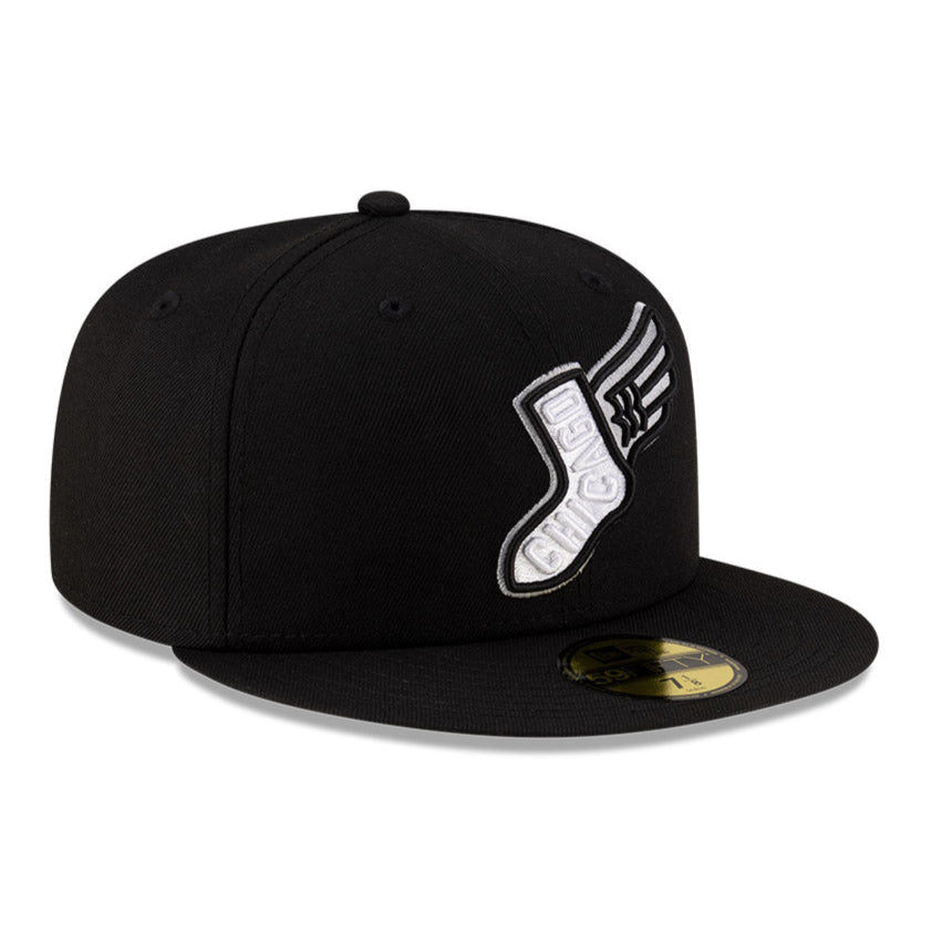 New Era 59Fifty Chicago White Sox City Connect Game Hat - Black MLB Baseball Cap for Men & Women | Perfect for Baseball Games, Sports Events & Streetwear Fashion