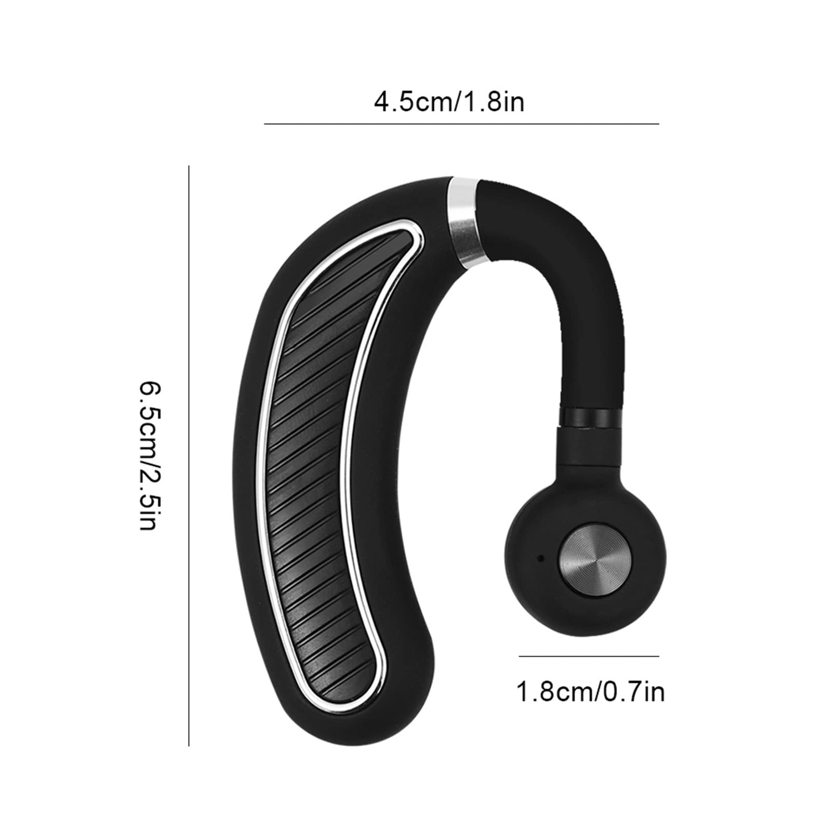 Zerone K21 Wireless Bluetooth Headset - Single Ear Business Headphones with Noise Cancelling Microphone for Office Calls, Driving & Remote Work