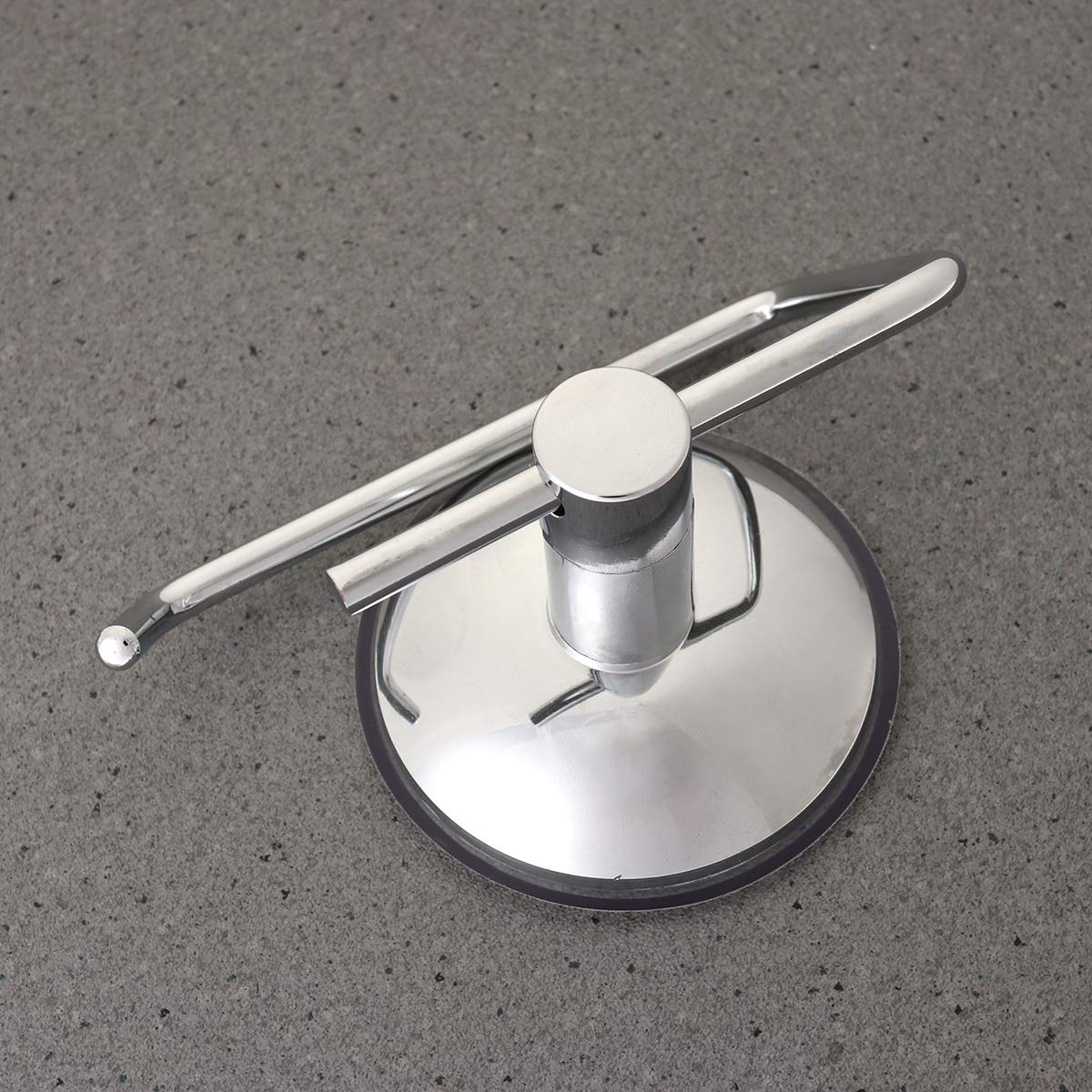 UKCOCO Stainless Steel Suction Cup Toilet Paper Holder - Wall Mounted Bathroom Tissue Roll Dispenser with Double Sided Adhesive Tape - Perfect for Home, Office, Hotel & RV Use