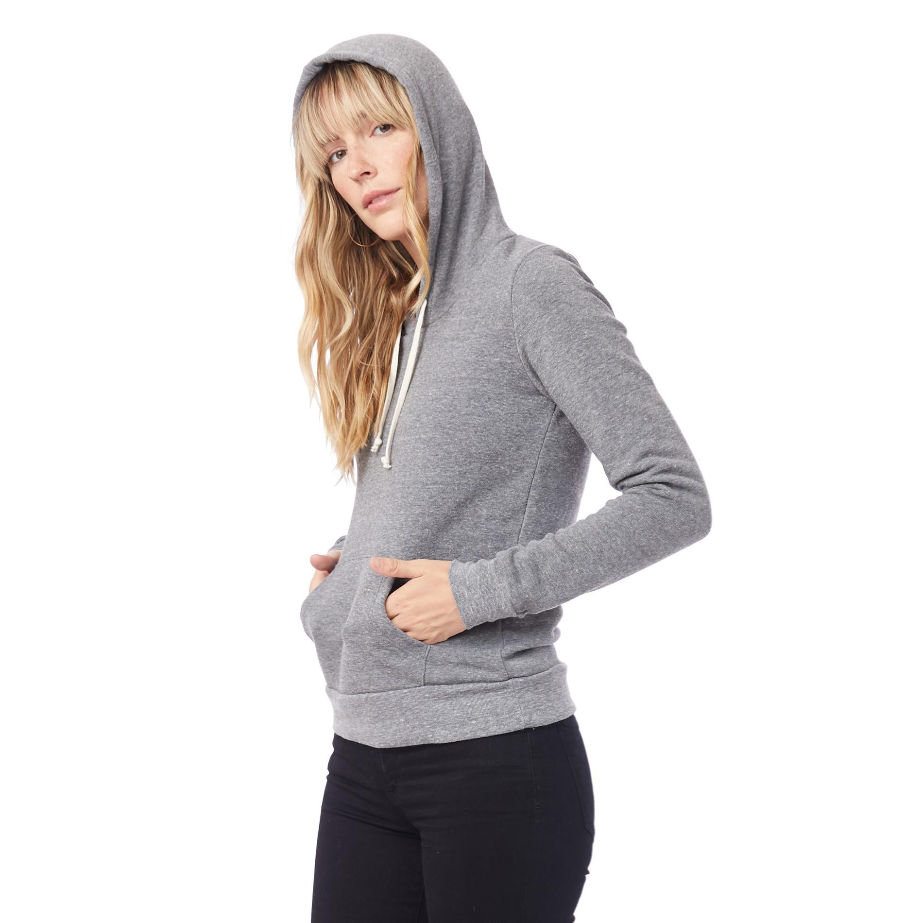 Eco-Friendly Fleece Hoodie for Men & Women - Soft Grey Athletic Pullover for Running, Hiking & Outdoor Activities