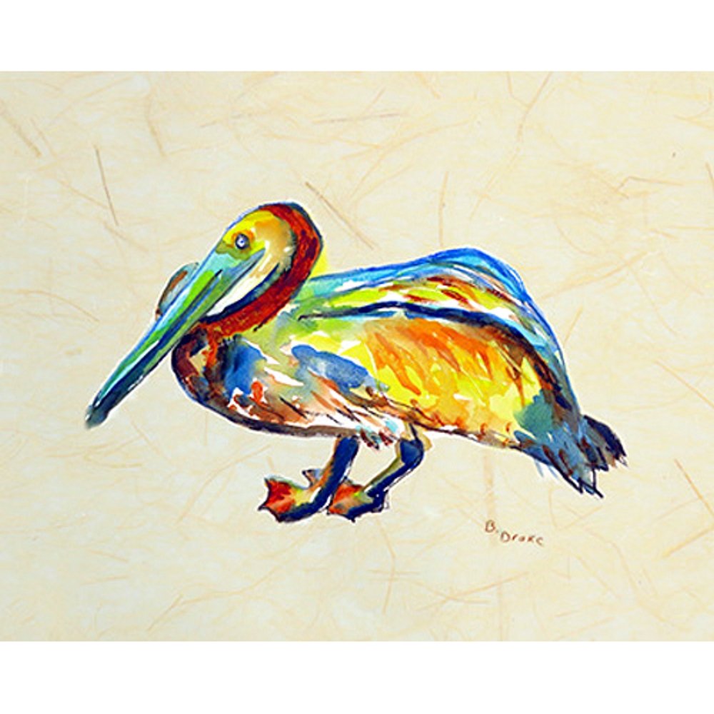 Betsy Drake DM984BG Gertrude Pelican B Doormat 30x50 Inches - Non-Slip Indoor/Outdoor Welcome Mat for Front Door, Porch, Patio, and Entryway