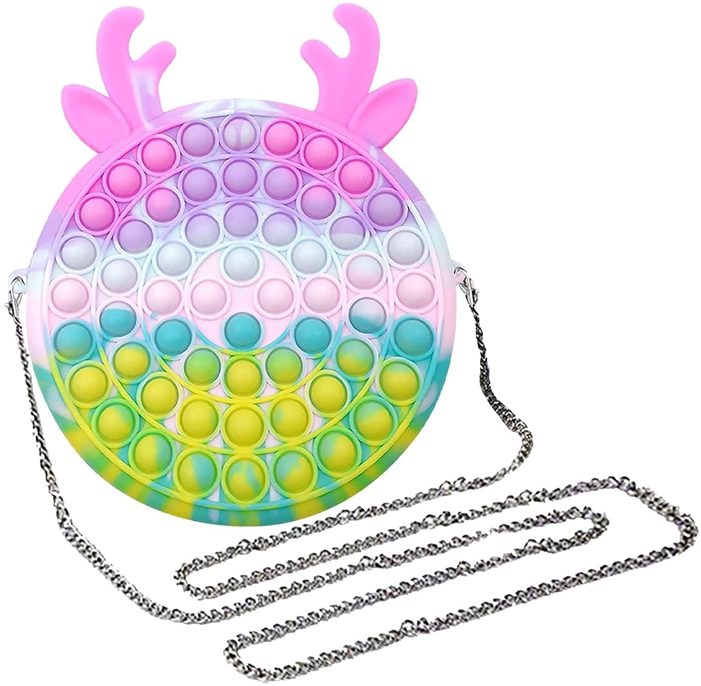 LPro Fidget Pop Toys Purse Bag - Silicone Push Bubble Messenger Bag for Stress Relief, Sensory Fidget Toy for Kids & Adults - Perfect for Anxiety Relief, Office, School & Travel Use