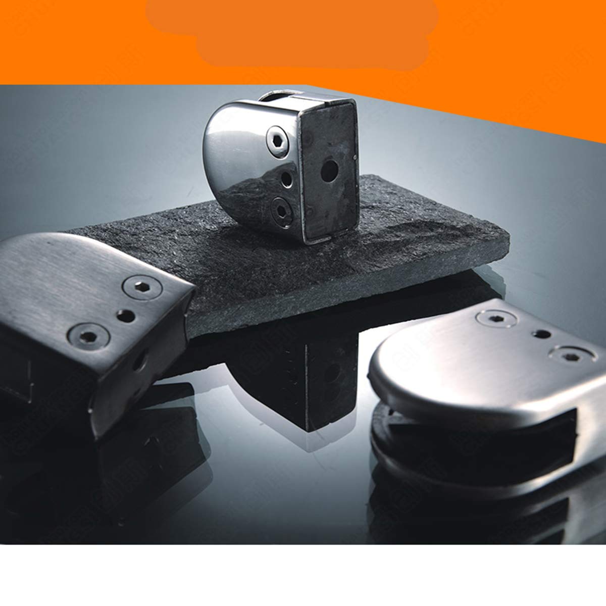 24PCS Stainless Steel Glass Clamps 6-8mm Adjustable for Balustrade & Staircase - Handrail Installation