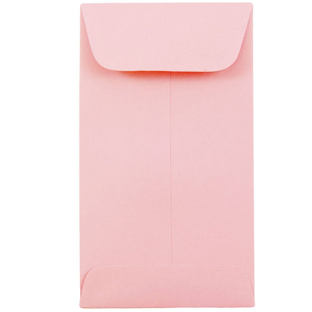 JAM PAPER #6 Coin Business Premium Envelopes - 3 3/8 x 6 Inches - Baby Pink Pastel - Bulk Pack of 250/Box - Perfect for Wedding Invitations, Business Correspondence & Coin Collections