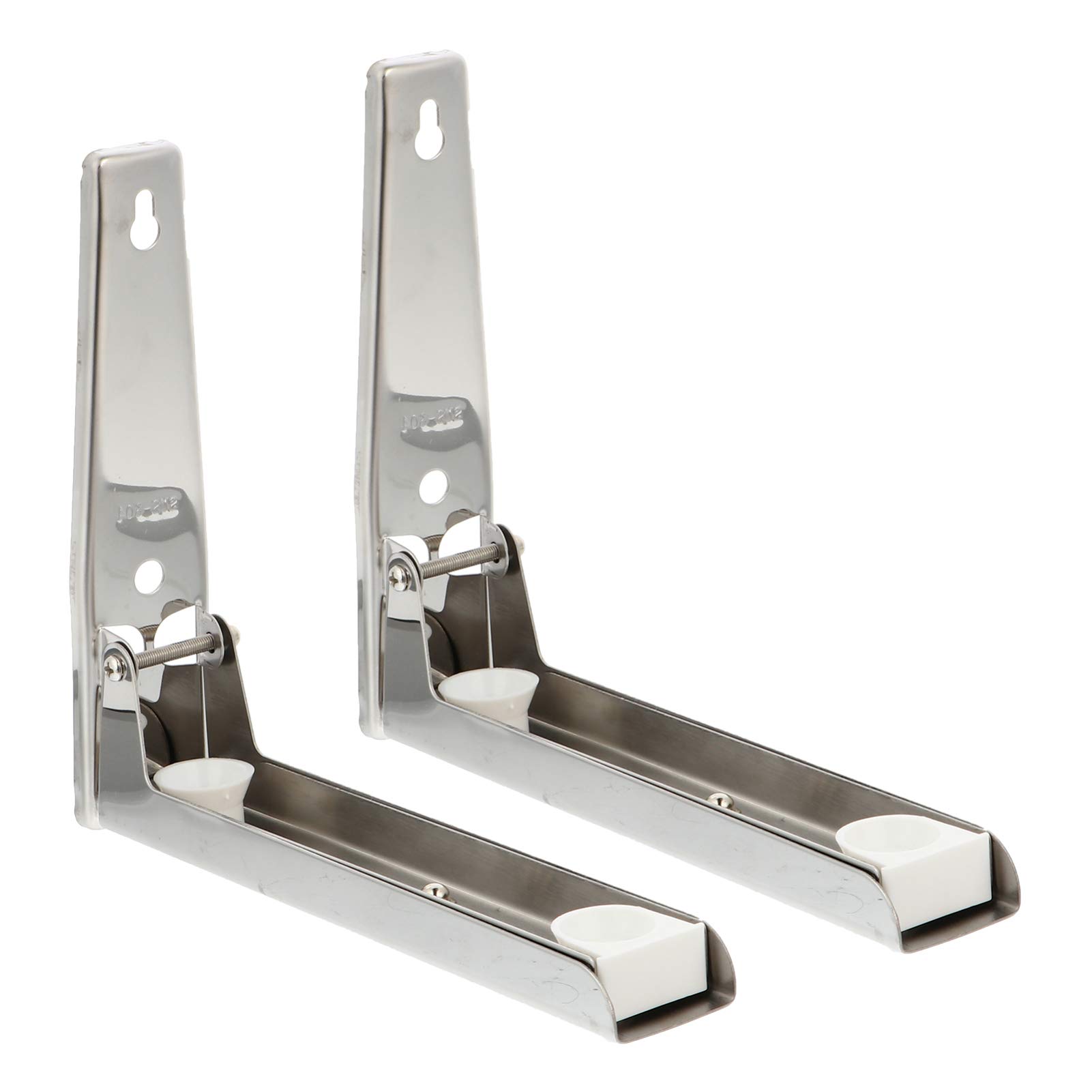 Uonlytech 2-Pack Stainless Steel Microwave Oven Rack - Foldable & Retractable Kitchen Shelf, Heavy Duty Oven Holder & Storage Bracket for Microwave, Countertop & Cabinet Organization - Perfect for Small Kitchens & Space Saving Solutions
