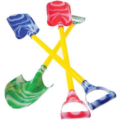 Colorful Marbleized Sand Shovel for Kids - Beach Toys, Sandbox Play & Outdoor Activities - Durable Plastic Shovel for Summer Fun