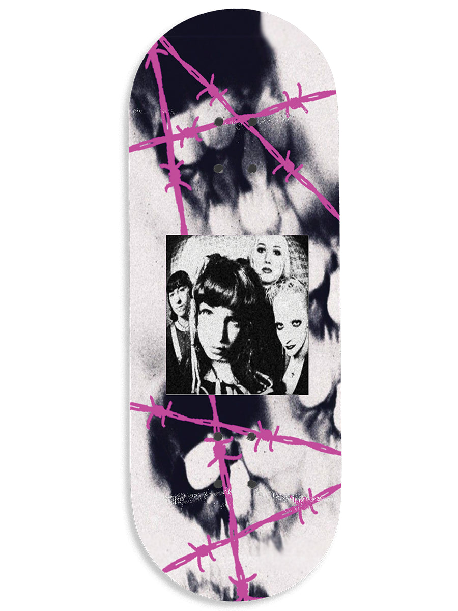 Professional Fingerboard Deck with Kitty Inverted Graphic - Perfect for Skateboard Tricks & Collectors | Portable Mini Skateboard for Office Desk & Home Fun