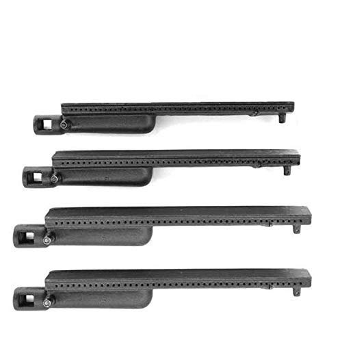4 Pack Cast Iron Burner Replacement for Aussie 7202, CAPTN Cook, Centro, Turbo 720-0057, Nexgrill, SAMS, Bakers & Chefs Bull Gas Grill Models - Durable Burners for Outdoor BBQ, Camping & Backyard Cooking