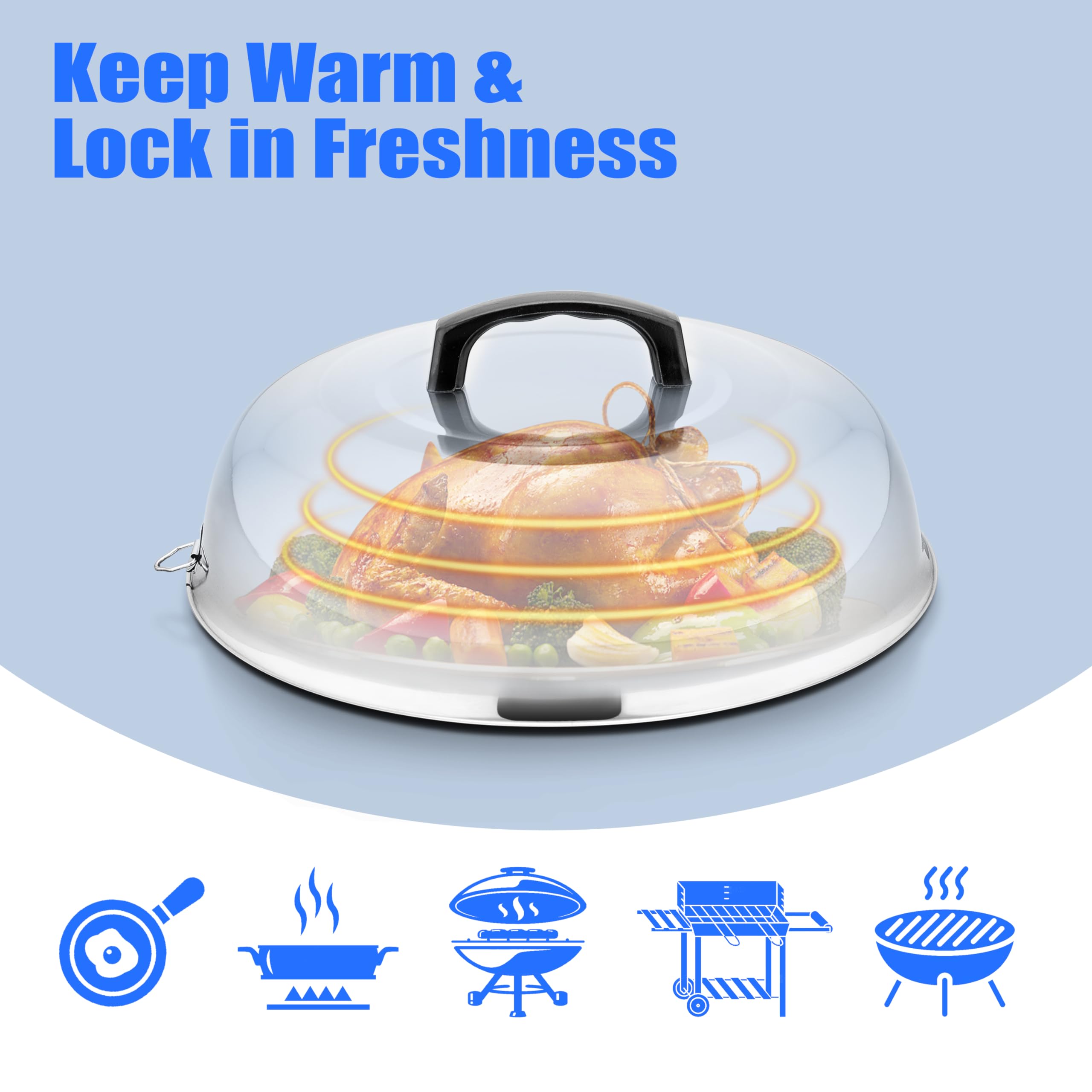 Leonyo 3-Piece Cheese Melting Dome Set - 12