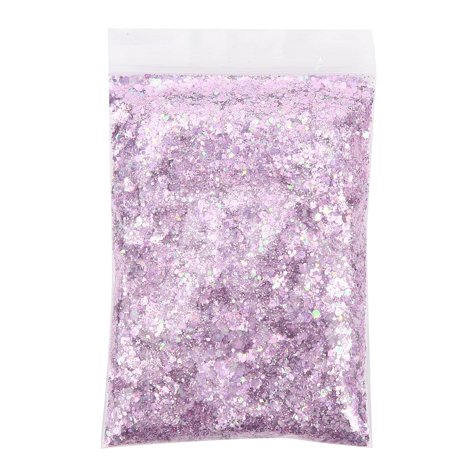 PET Resin Glitter Hexagonal Sequins - Dream Pink 50g for Nail Art, Makeup & Handicrafts | DIY Nail Decoration, Craft Projects & Beauty Enhancement