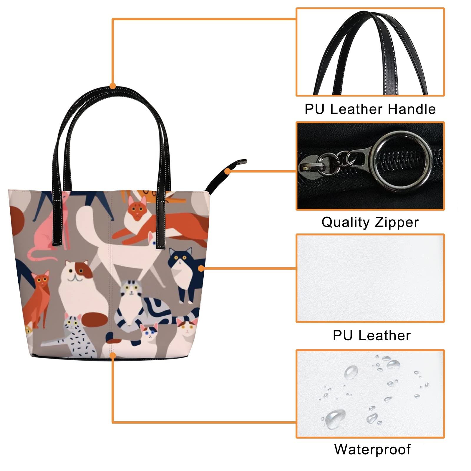 Stylish Leather Tote Bag for Women - Durable Crossbody Handbag with Adjustable Strap - Perfect for Work, Travel & Everyday Use