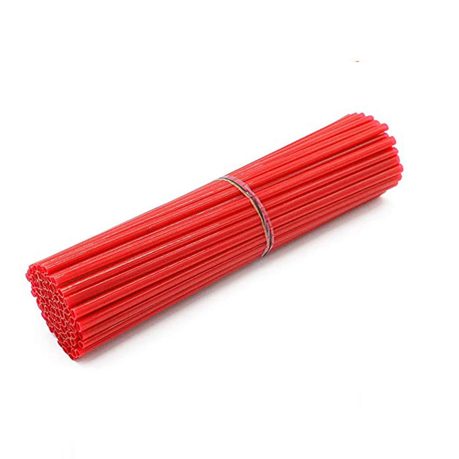 72 PCS Universal Spoke Skins for Motorcycle & Dirt Bikes - Colorful Protective Wheel Trim Wrap Cover - Fits Yamaha, Kawasaki, Suzuki (Red) - Enhance Style & Protection for Off-Road & Street Riding