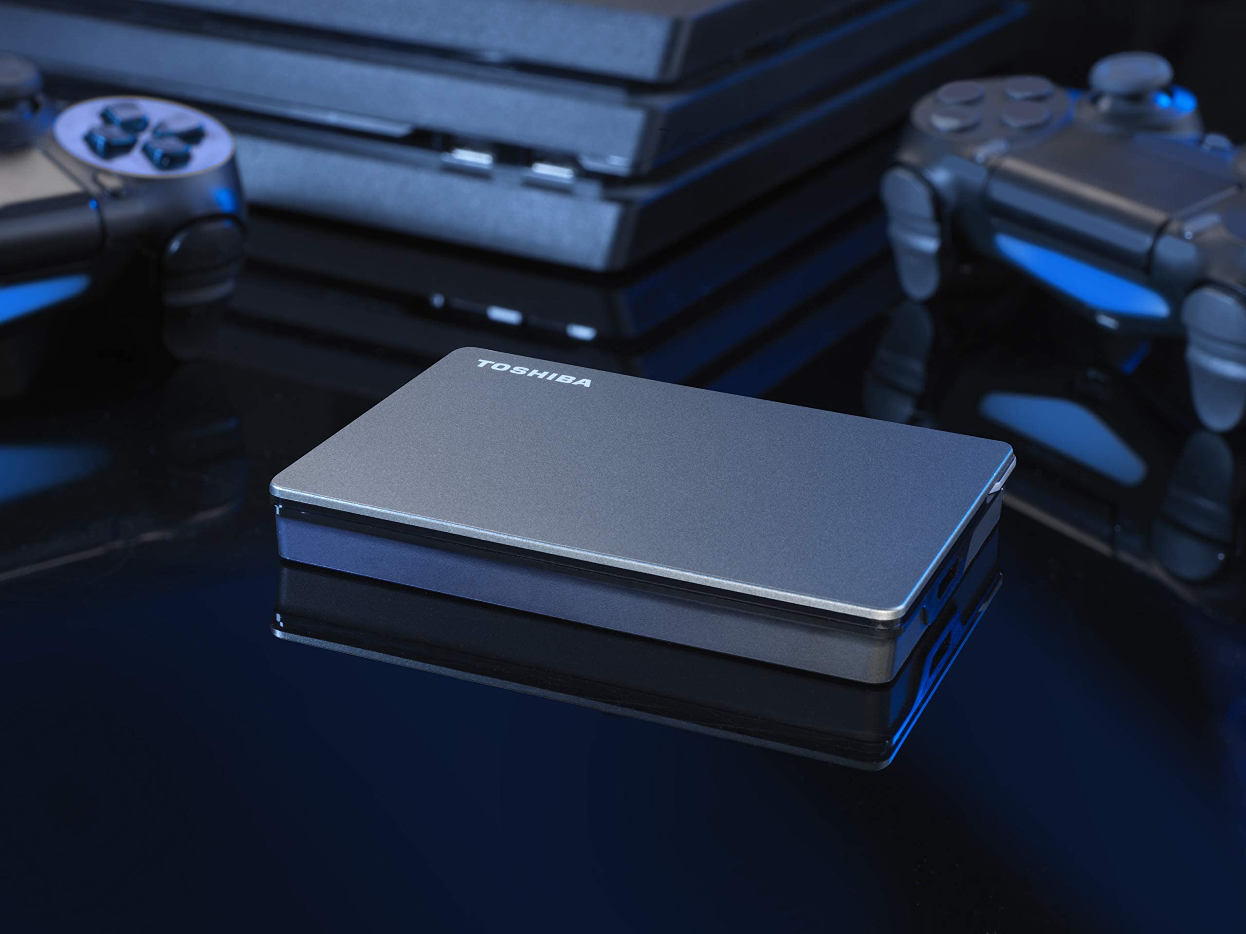 Toshiba Canvio Gaming 2TB Portable External Hard Drive USB 3.0 - High-Speed HDD for PS5, Xbox Series X, PC & Mac (Black) | Expand Storage for Games, Movies & Backups | Plug & Play for Console & Desktop