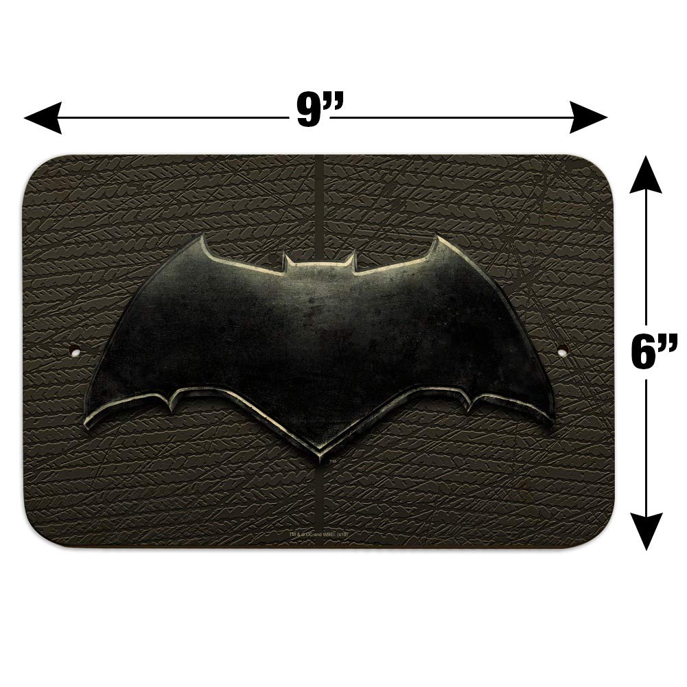 Justice League Movie Batman Logo Wall Decor - Superhero Home Office Sign for DC Comics Fans - Perfect for Man Cave, Gaming Room & Superhero Themed Decor