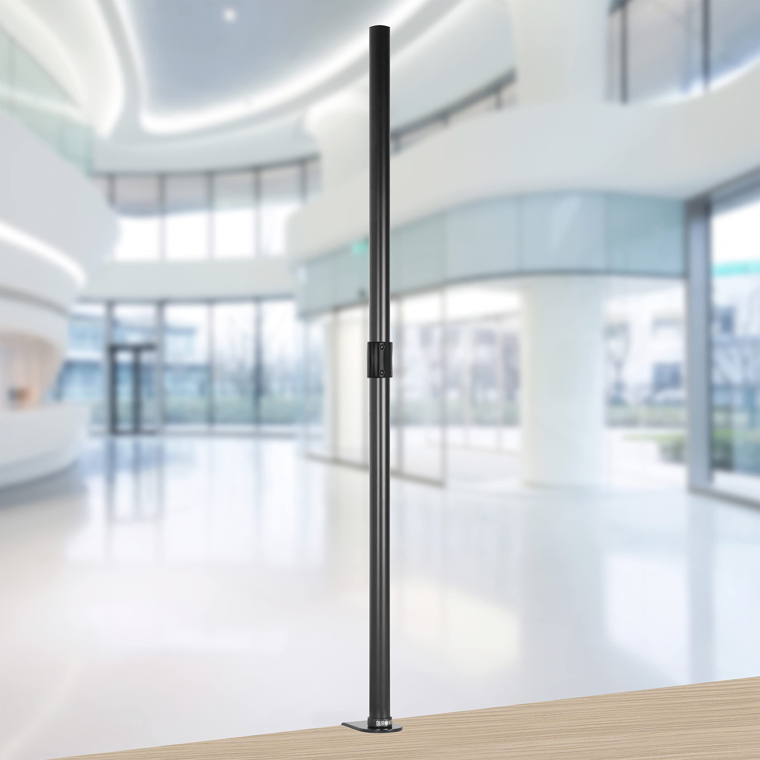 Duronic DM15 DM25 DM35 100cm Monitor Pole - Extra Long 1000mm Black Steel Pole with Standard Clamp, Compatible with All Duronic Monitor Desk Mount Arms (32mm Diameter) - Perfect for Multi-Monitor Setups, Office Workstations & Ergonomic Home Offices
