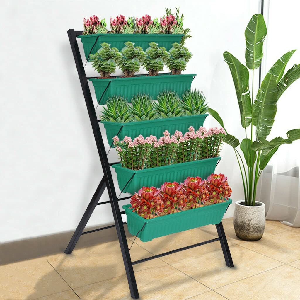 ADHW Elevated Raised Garden Bed with Cascading Water Drainage for Vegetables, Herbs & Flowers - Perfect for Backyards, Patios & Urban Gardening