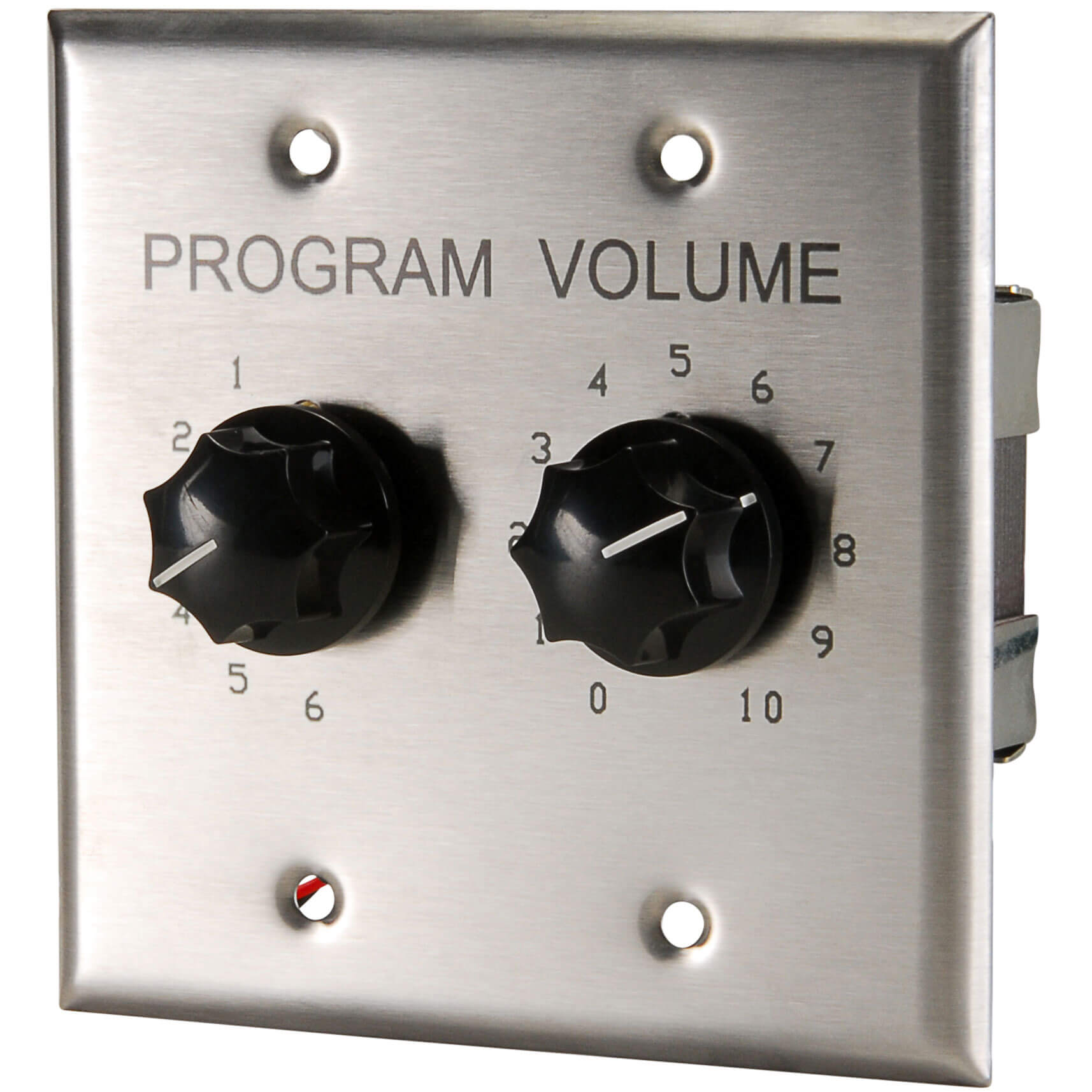 Quam PS6L/QC10 Selector & Attenuator 2 Gang - Professional Audio Switch for Studio & Home Theater Systems - Perfect for Multi-Room Audio & Speaker Control