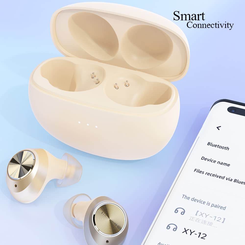 Kamon K12 Wireless Bluetooth Earbuds with Charging Case - Bluetooth 5.3, IPX7 Waterproof, Touch Control, Built-in Mic - HiFi Stereo Sound for iPhone 14/13, Samsung Galaxy - Perfect for Gym, Running & Daily Use (Black)