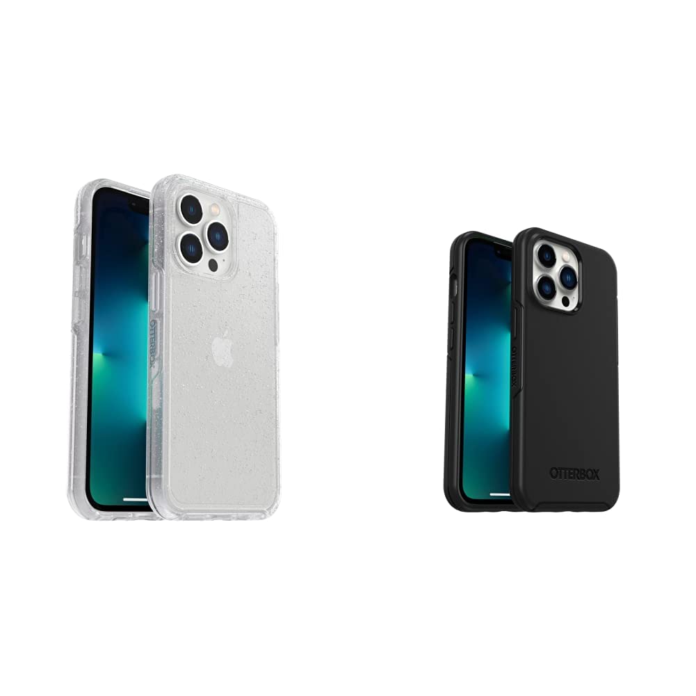 OTTERBOX Symmetry Clear Series Case for iPhone 13 Pro (ONLY) - Stardust & Black | Slim Protective Phone Cover with Drop Protection | Perfect for Everyday Use, Travel, and Outdoor Activities