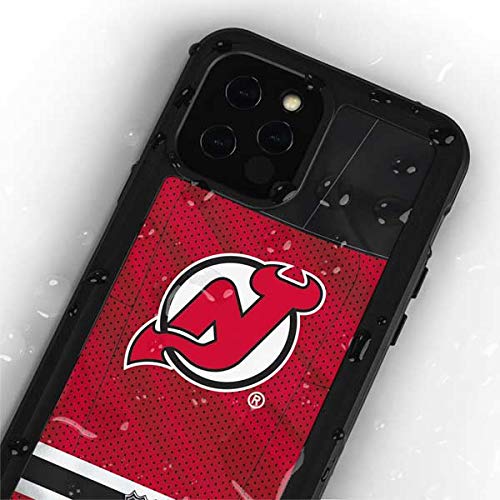 Waterproof iPhone 12 Pro Case with NHL New Jersey Devils Home Jersey Design - Officially Licensed Durable Protection for Swimming, Outdoor Sports & Daily Use