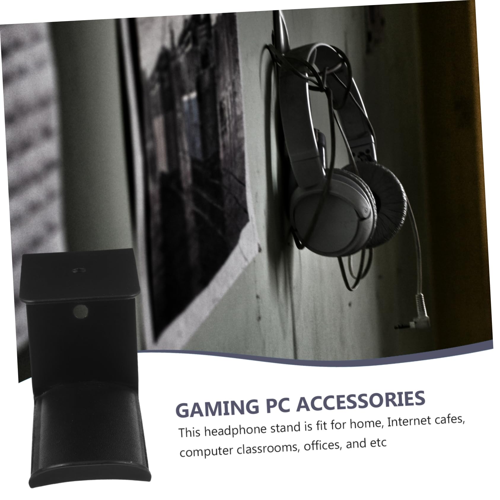 PRETYZOOM Stylish Headphone Hanger Hook - Under Desk Headset Holder for Computer, Purse & Bag Accessories - Perfect for Office, Home Desk & Gaming Setup Organization