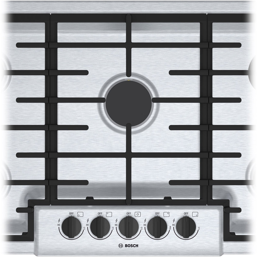 Bosch NGM5656UC 500 Series 36-Inch 5-Burner Gas Cooktop - Stainless Steel Professional Range for Home Kitchen Cooking, Grilling & Entertaining