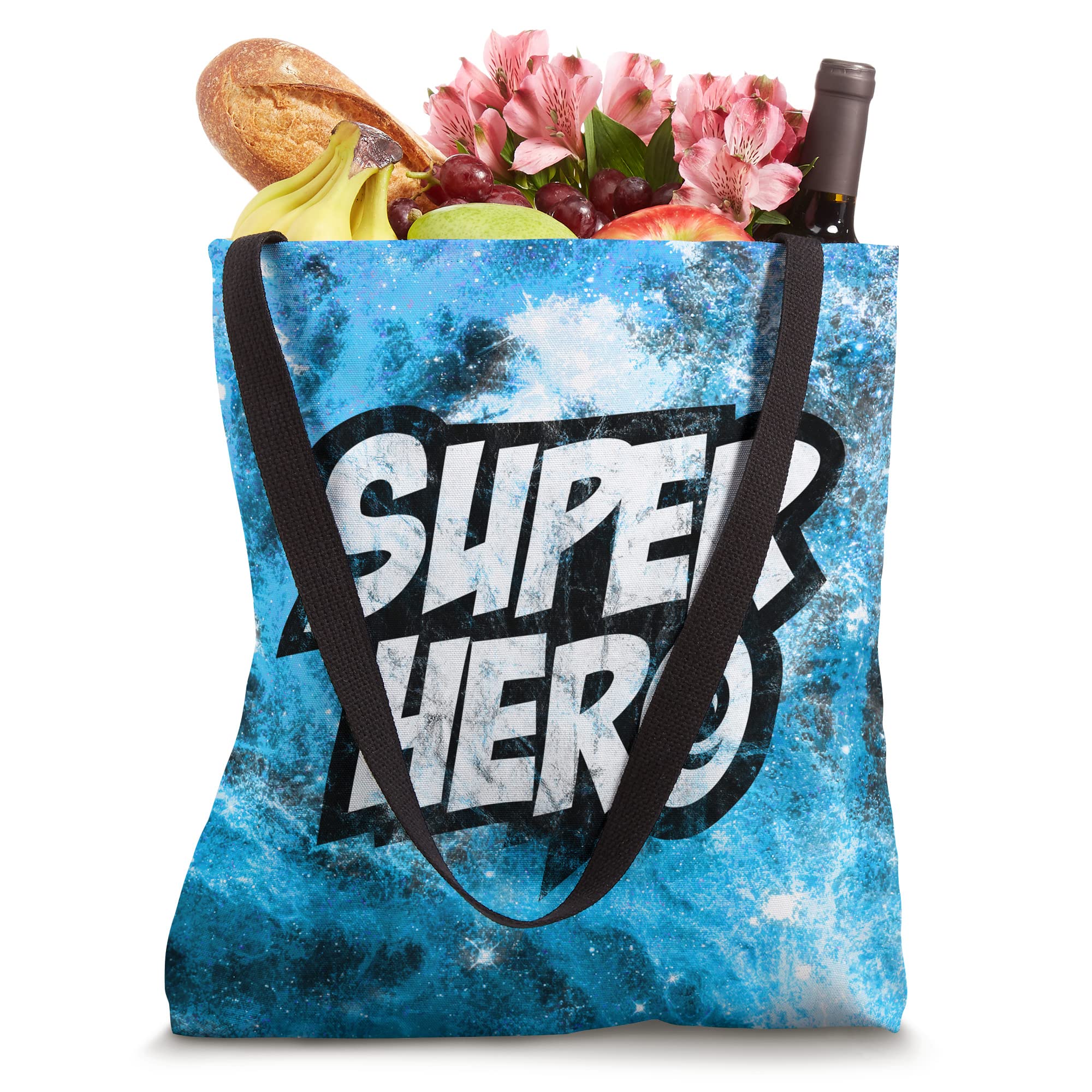 Superhero Comic Speech Bubble Tote Bag - Funny Pop Art Design for Superhero Fans | Perfect for Cosplay, Conventions & Everyday Use