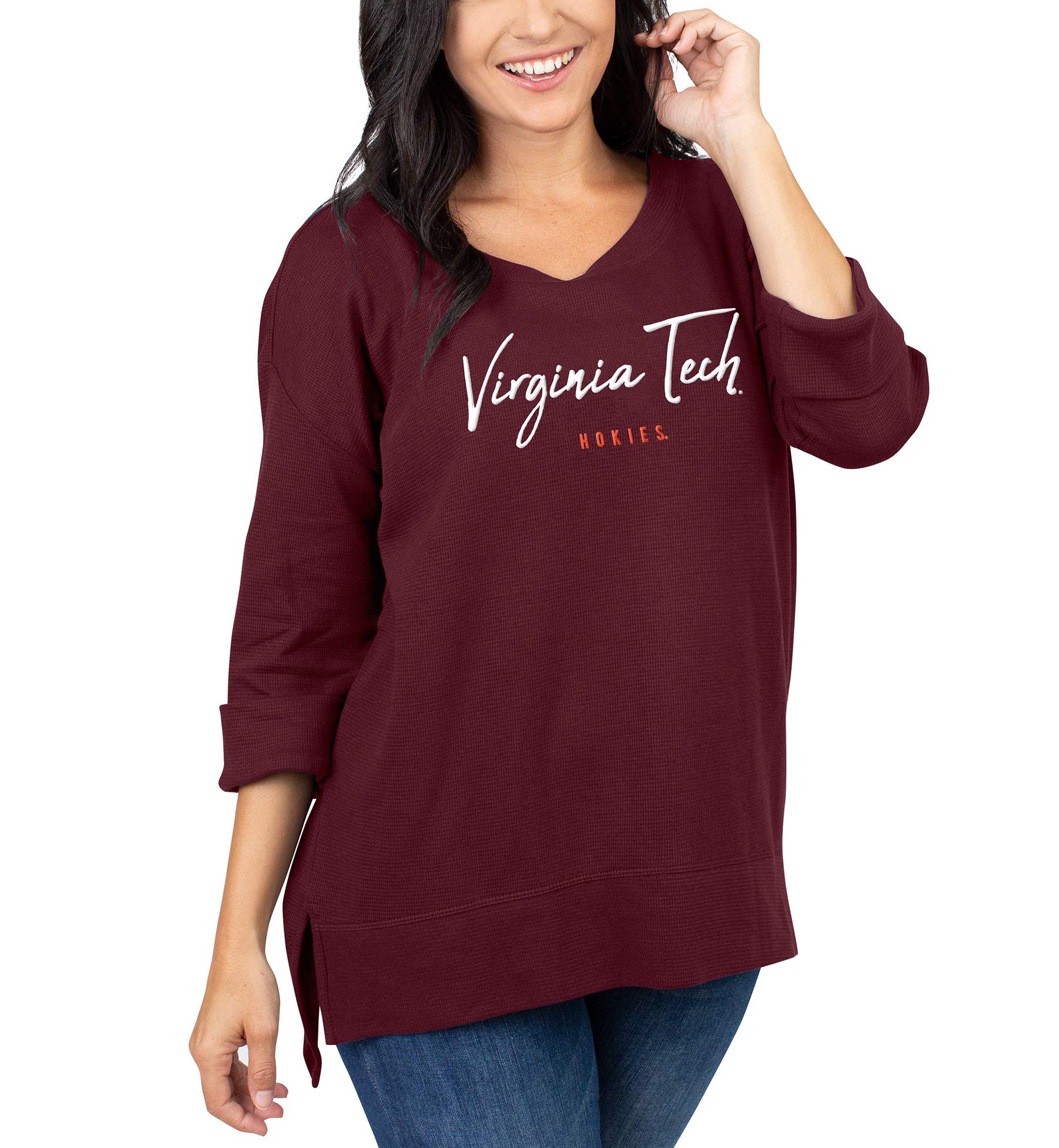 UG Apparel Women's Waffle Knit Boat Neck Long Sleeve Top - Soft Casual Shirt for Fall & Winter, Perfect for Layering, Office Wear and Weekend Outfits