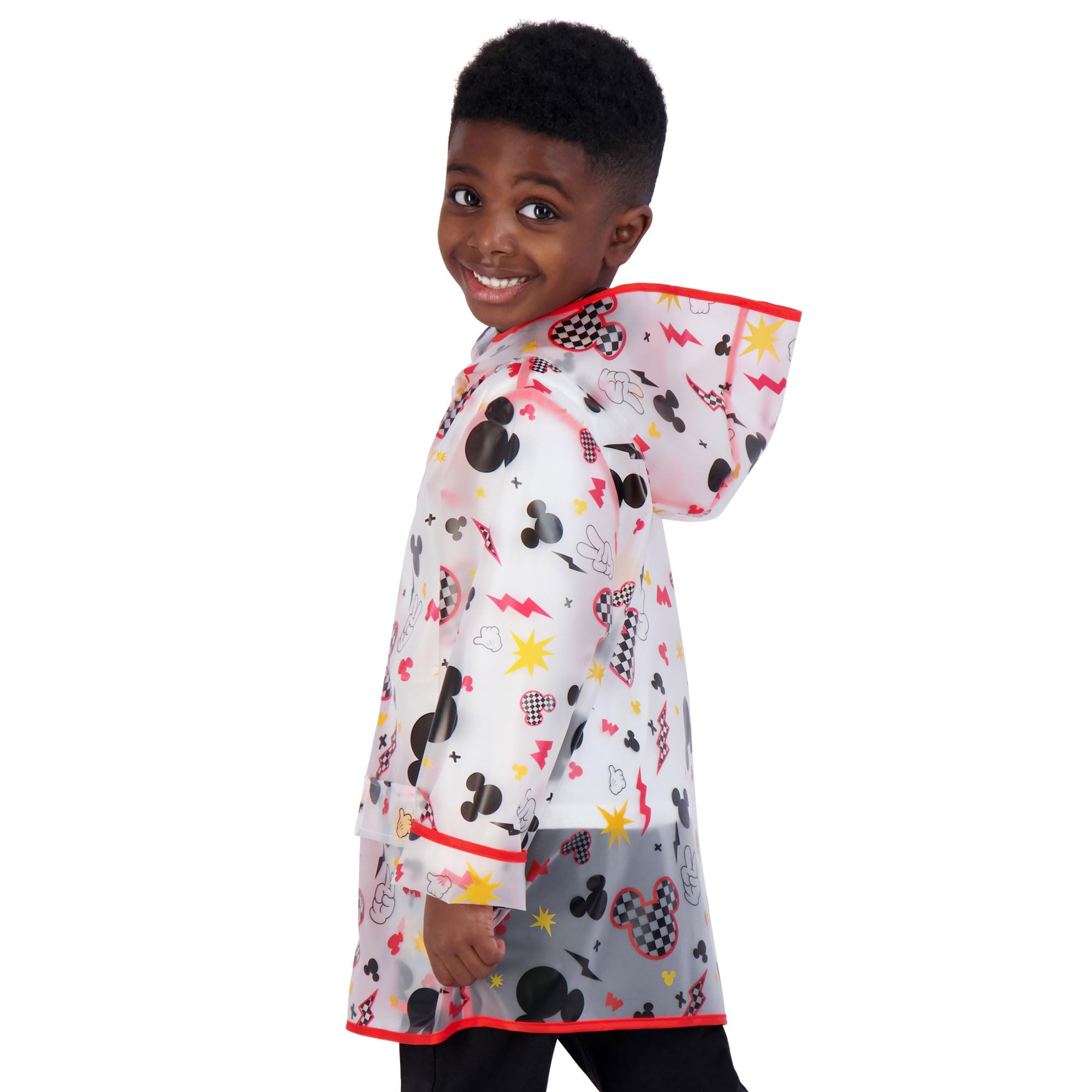 Disney Minnie Mouse & Mickey Mouse Raincoat, Princess & Paw Patrol Waterproof Jacket for Boys Girls 2-7 Years - Perfect for School, Outdoor Play & Rainy Day Adventures