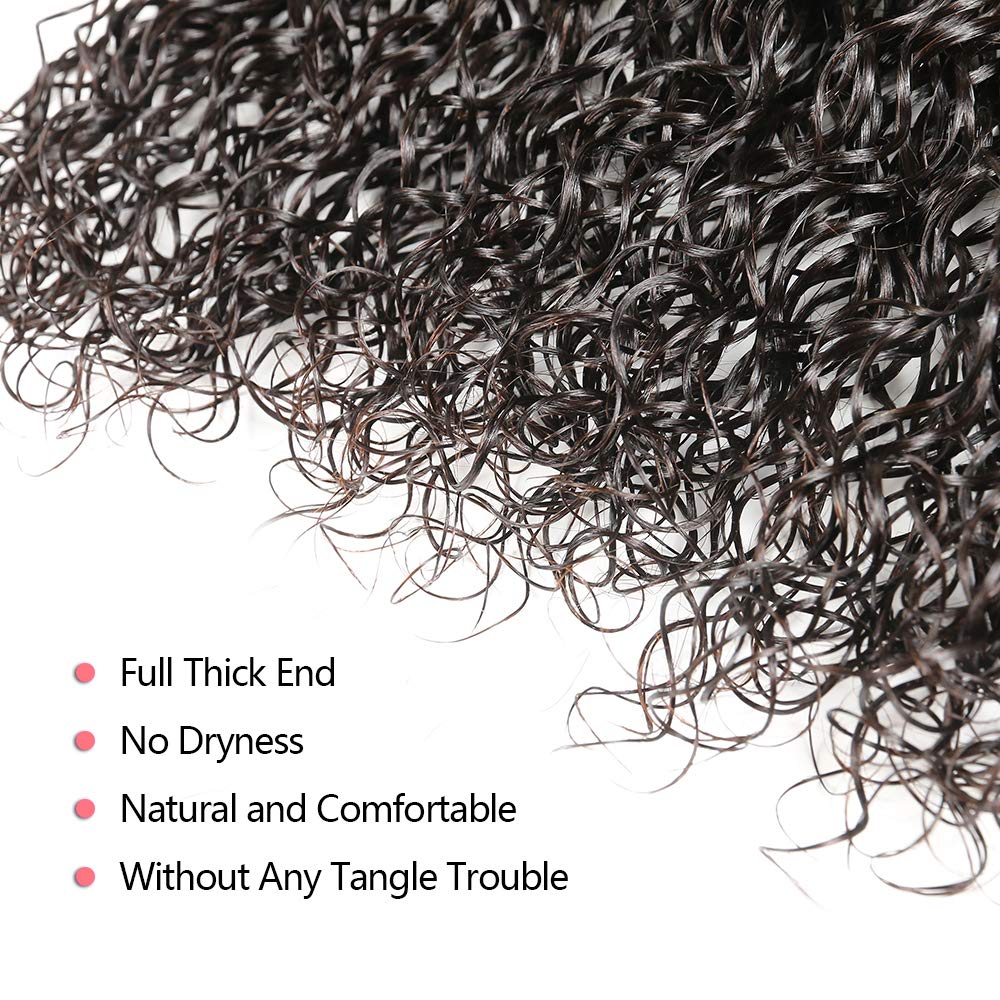100% Brazilian Virgin Human Hair Extensions - Water Wave 4 Bundles (22, 24, 26, 28 Inch) Unprocessed Curly Wave Natural Color for Women | Perfect for Daily Wear, Parties & Special Occasions