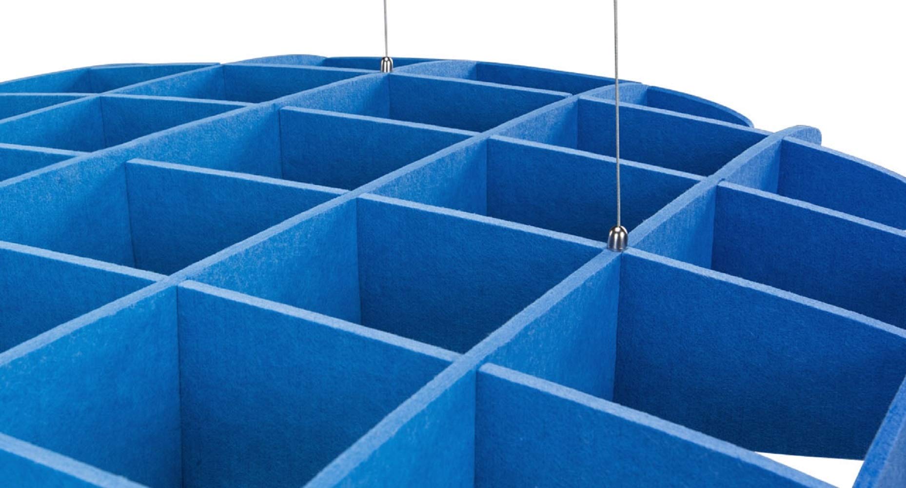 3D Acoustic Ceiling Waffle Cloud Panel - Large Size Lagoon Blue Sound Absorbing Foam by Uplift Desk | Perfect for Office, Home Studio & Classroom Noise Reduction