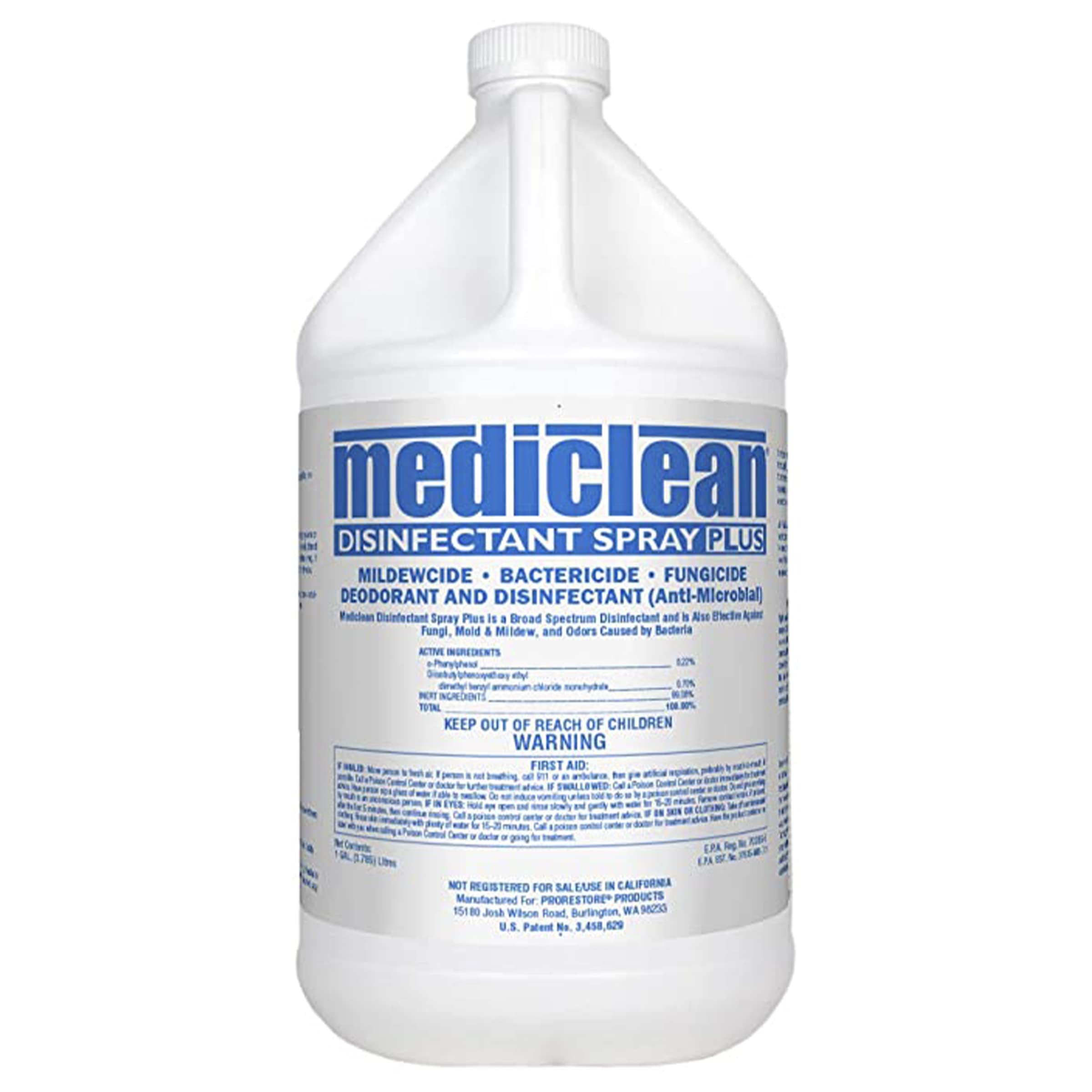 Disinfectant Spray Plus - Professional Antimicrobial Spray for Post-Flood Cleaning, 1-Gallon Bottle | Effective Germ Killer for Home, Office & Disaster Recovery