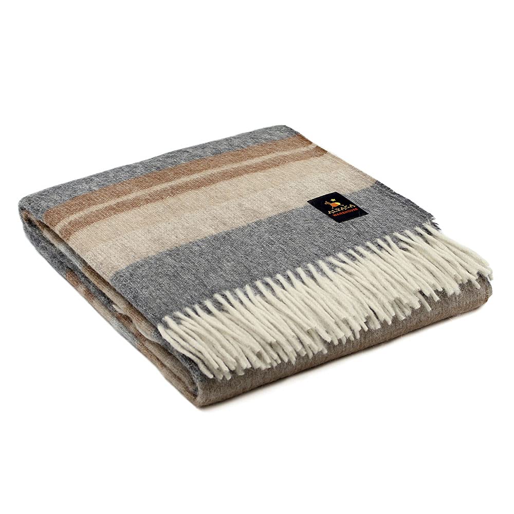 Premium Alpaca Wool Cherokee Style Blanket Throw - Soft & Warm Handmade Weaving for Home Decor, Sofa, Bed, and Travel - Cozy Gift for Winter & Fall