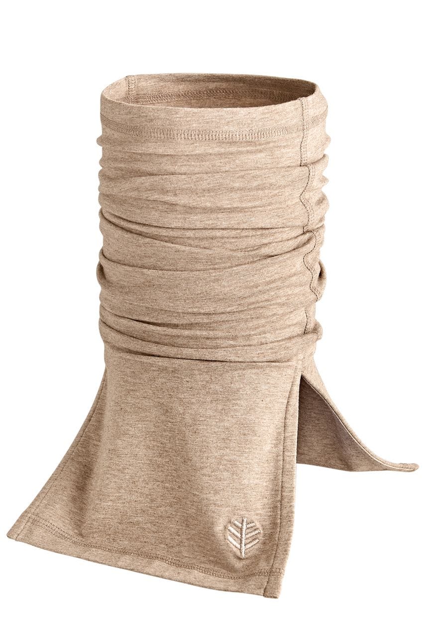 Key West Sun Neck Gaiter - UPF 50+ UV Protection, Breathable & Lightweight for Outdoor Activities (Dark Taupe Heather) - Perfect for Hiking, Fishing, Running & Beach Days