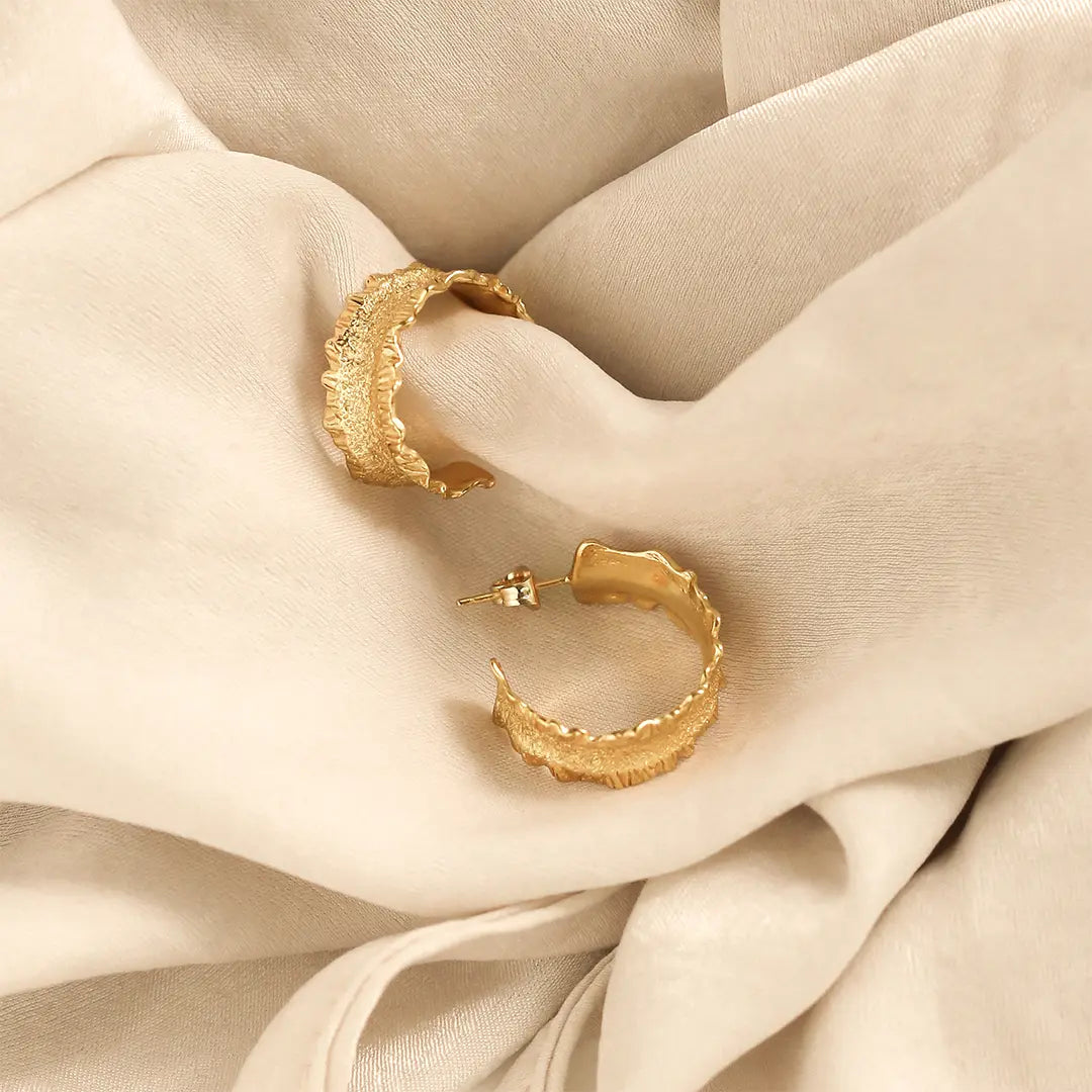 Eloise Hoops - Elegant Gold Plated Earrings for Women | Perfect for Parties, Weddings & Everyday Wear
