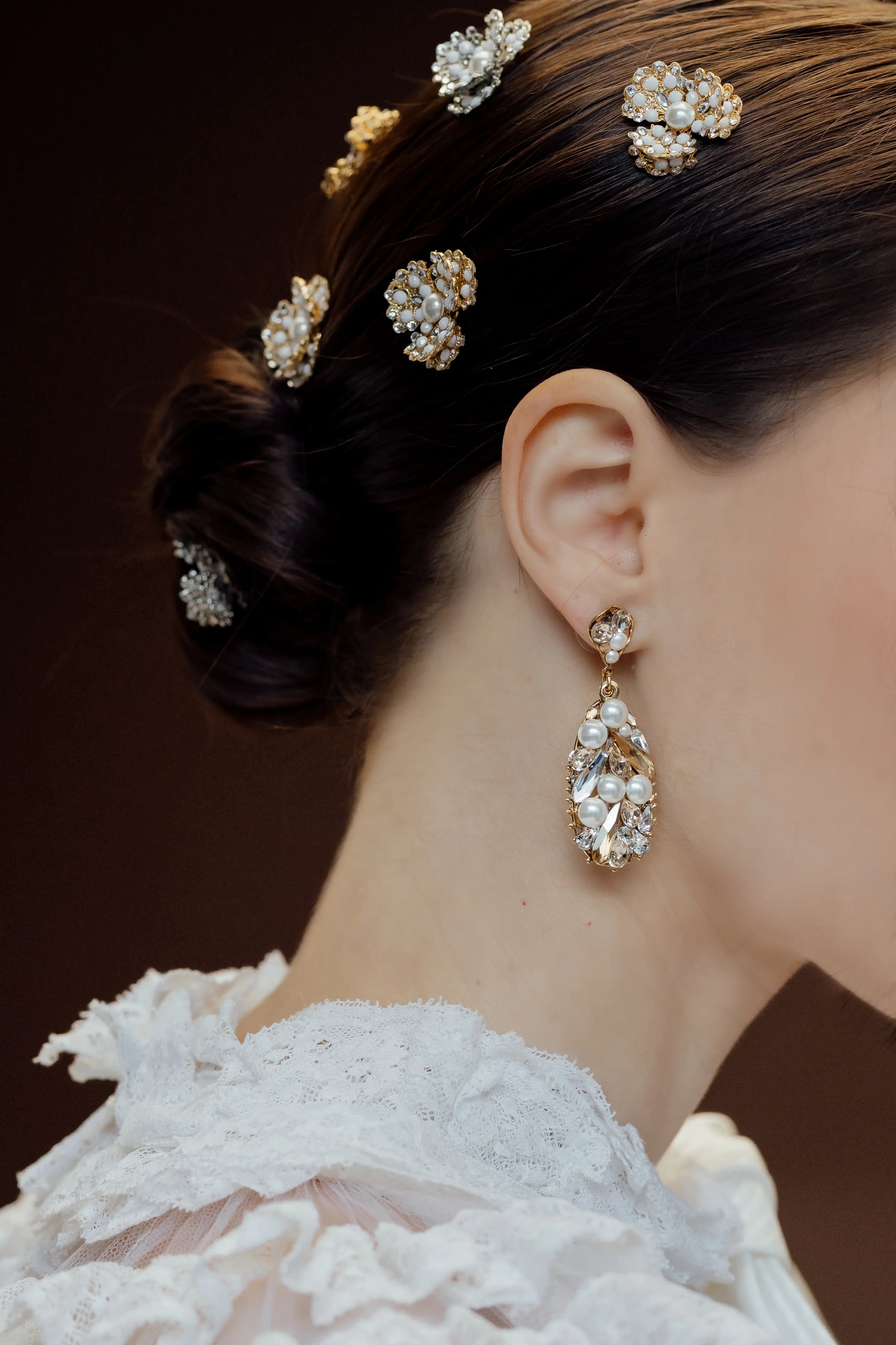 SONNET BLOOM EARRINGS - Elegant Floral Dangle Earrings for Women | Perfect for Weddings, Parties & Date Nights | Hypoallergenic & Lightweight Jewelry Gift