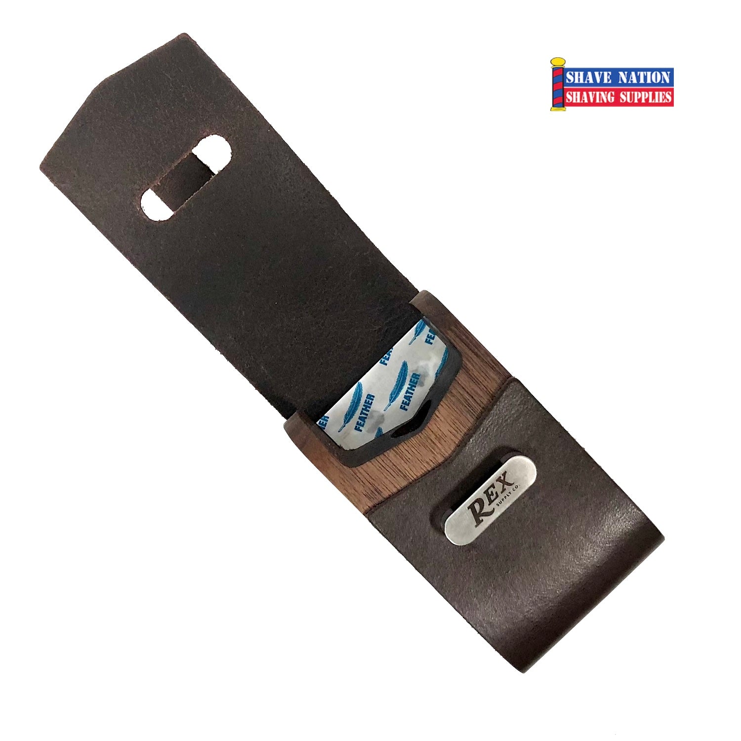 Premium Walnut & Leather Safety Razor Travel Case - Durable Shaving Kit Organizer for Men | Perfect for Business Trips, Camping & Grooming Gifts